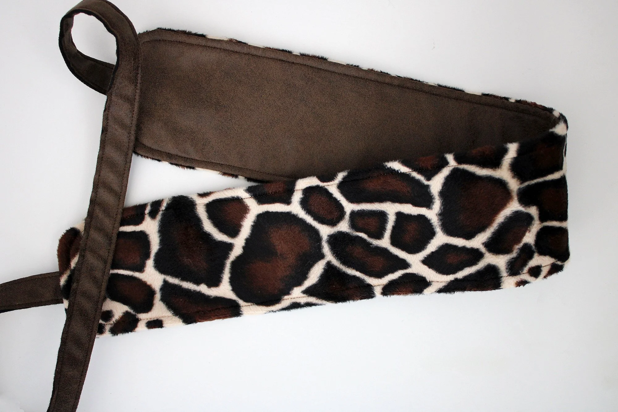 Obi Giraffe Faux Fur & Faux Leather Belt