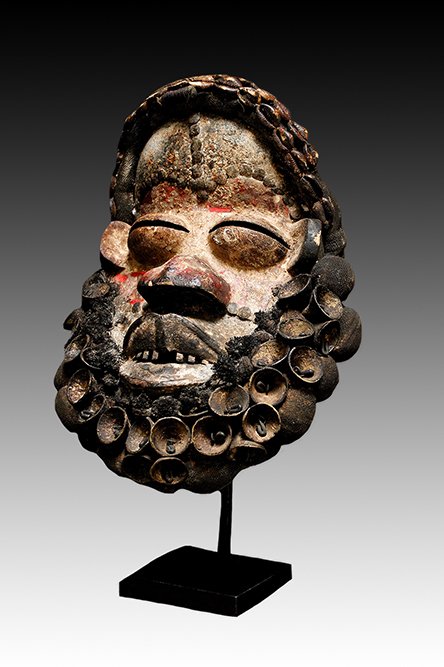 Dramatic African masks from the Ivory Coast.  www.intriguegallery.com