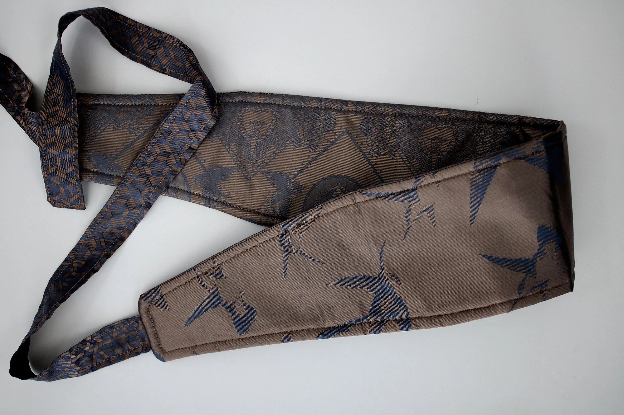 Obi Color Shifting Silk Print Belt