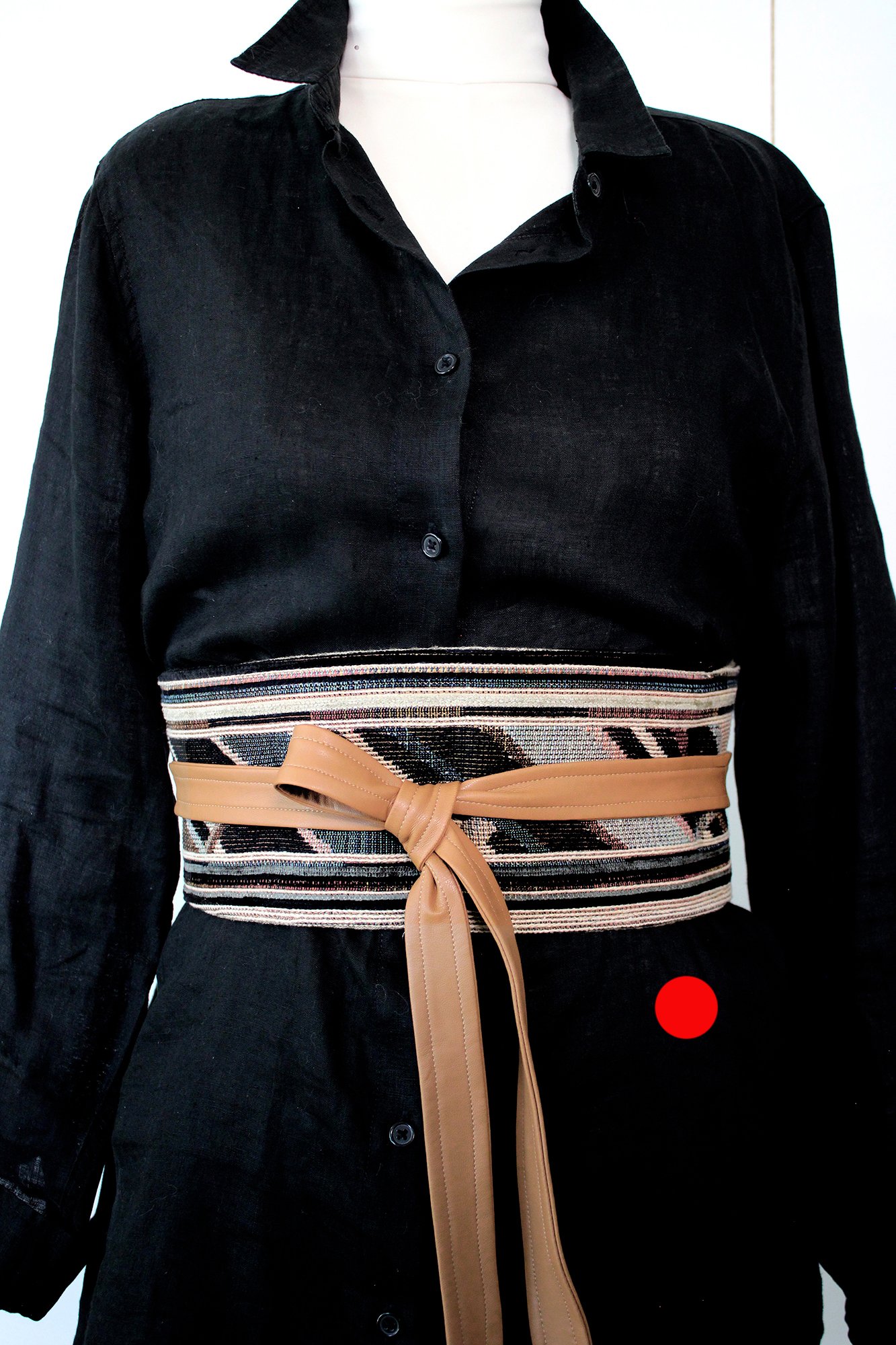 Obi Brocade Geometric Design Belt