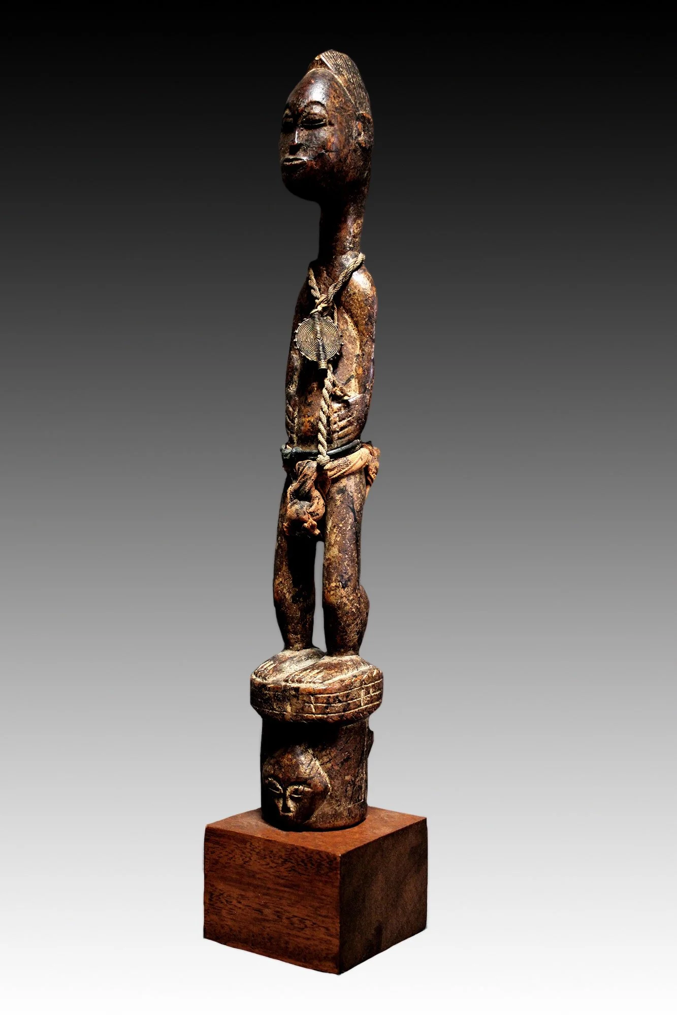 Baule figure was used to please the spirit and ensure his good favor and resolve problems such as infertility and illness.  www.intriguegallery.com