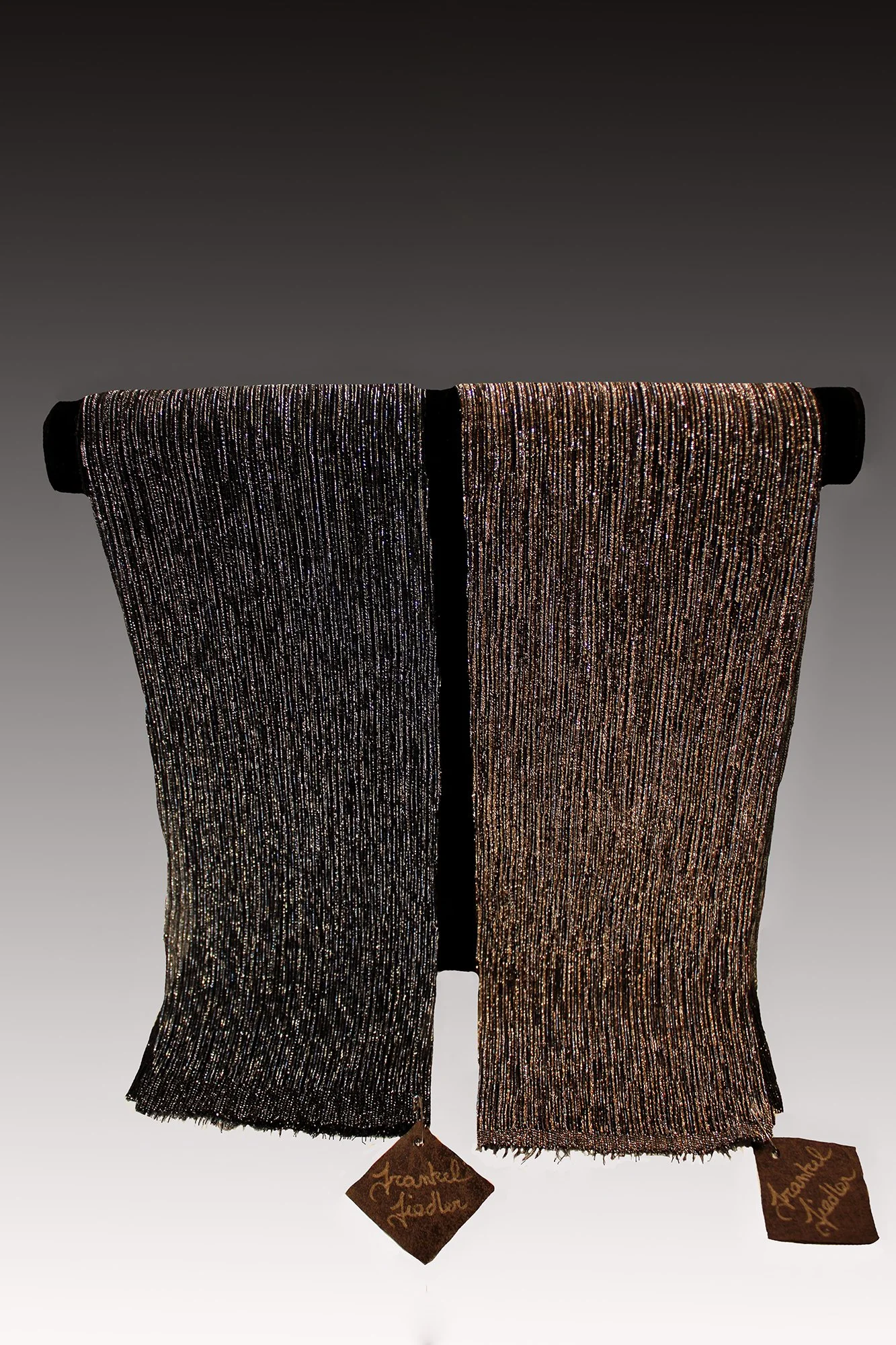 Handmade Metallic Scarves by Pamela Frankel Fiedler, www.intriguegallery.com