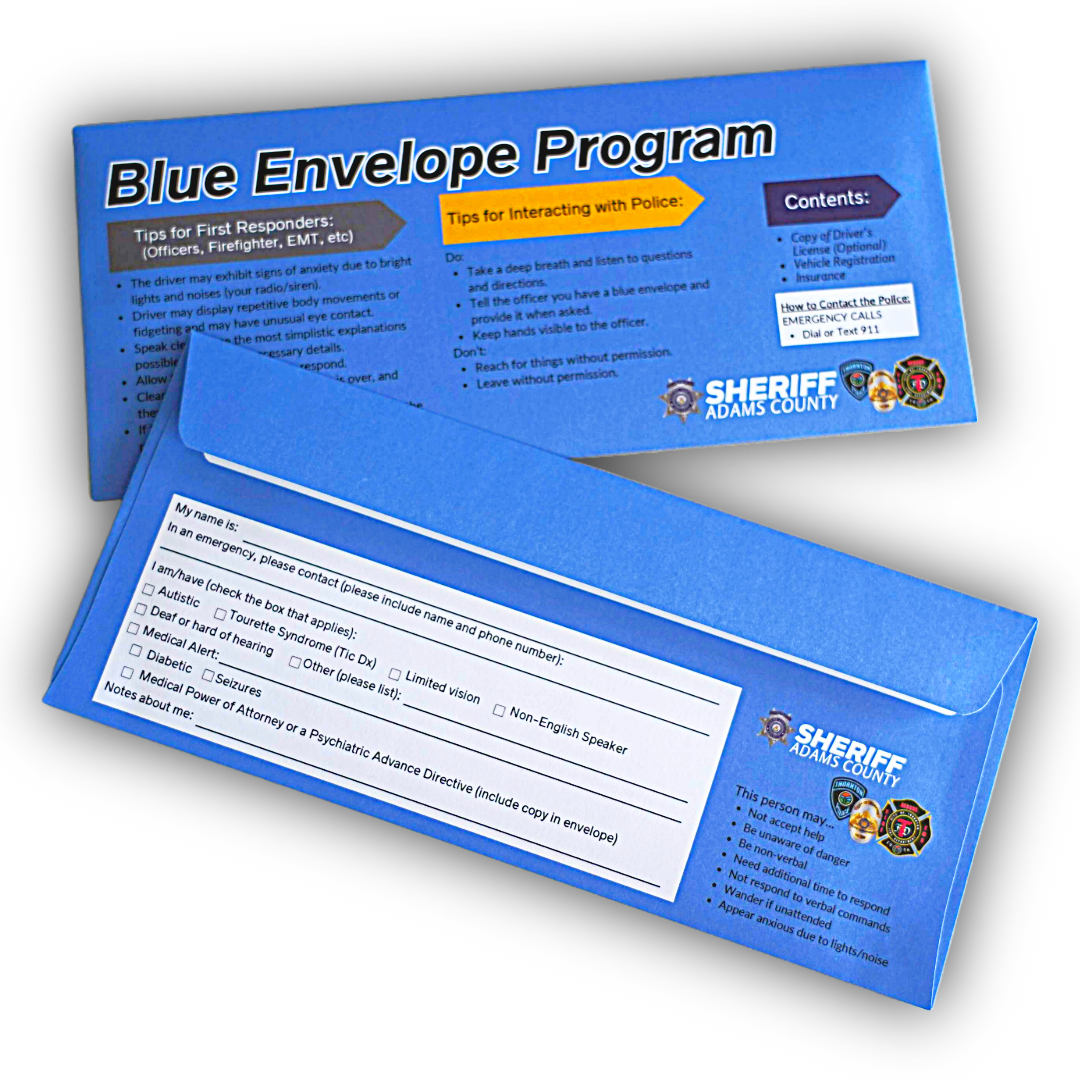 Blue Envelope Program — Thornton Police Department
