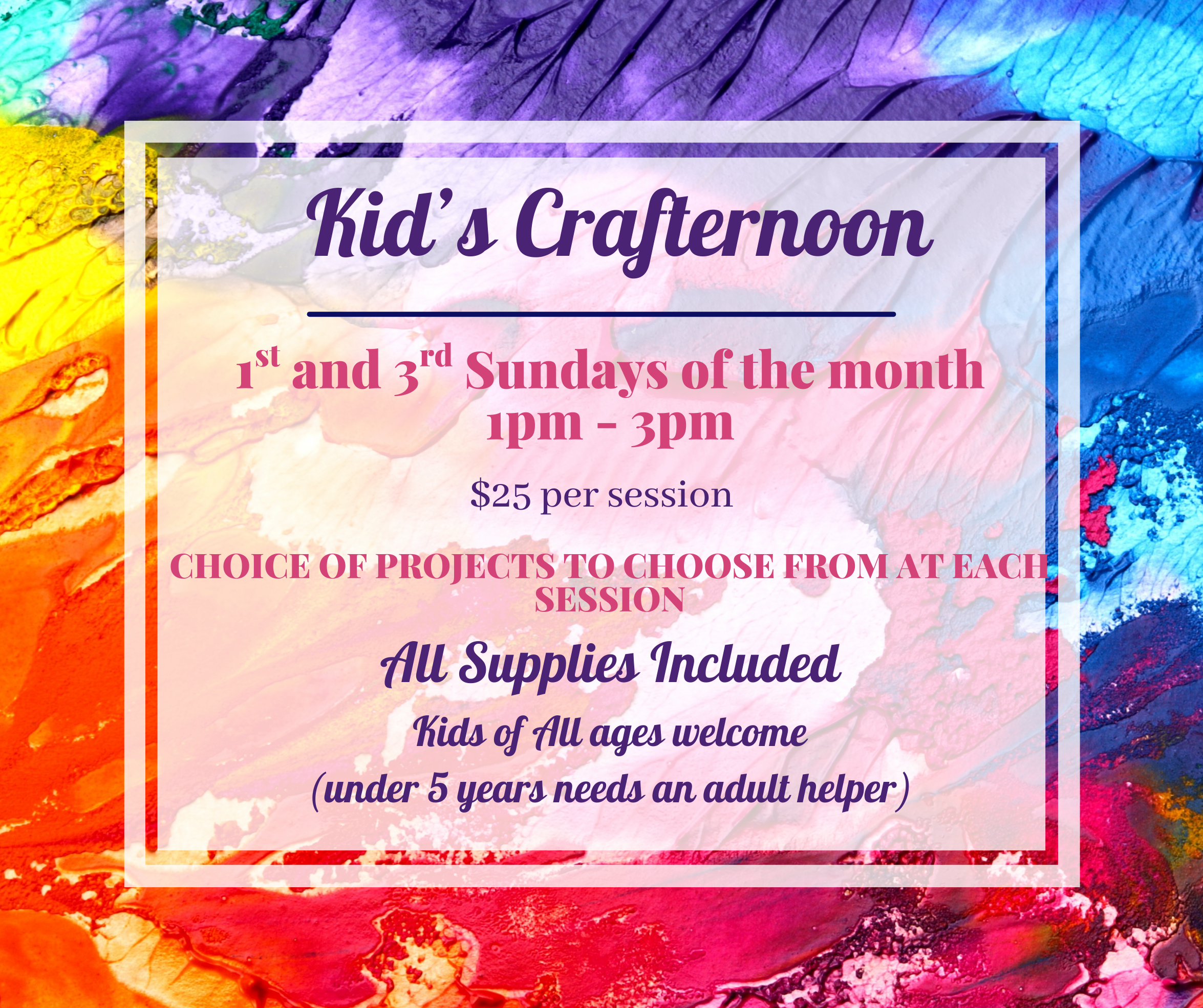 Kid’s Crafternoon 9/21