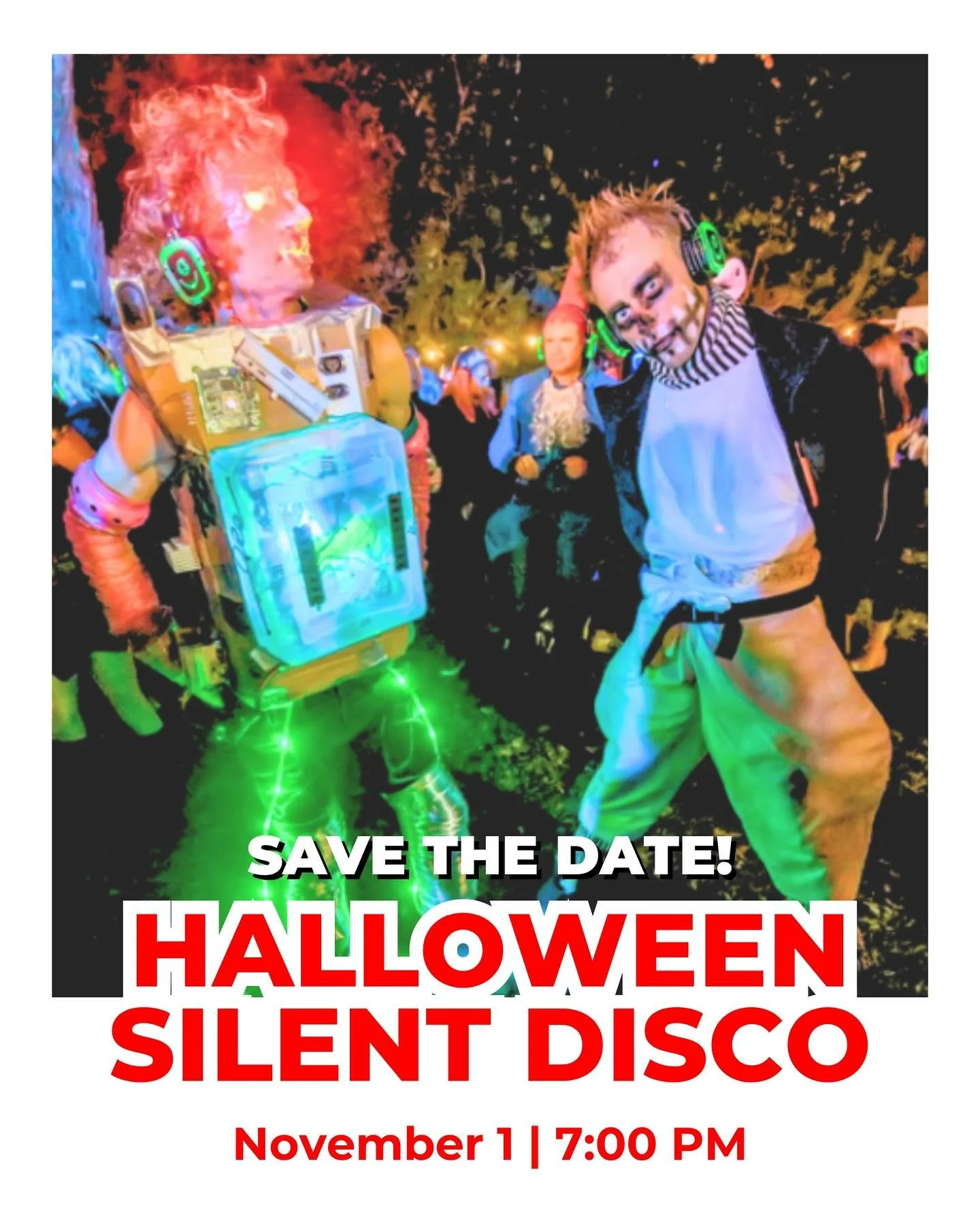 Get ready to dance the night away at our Halloween Silent Disco on Saturday, November 1, from 7&ndash;10 PM! 🎧🕺🪩

With three music channels, a costume contest, and plenty of Halloween fun, it&rsquo;s an event for adults and kids alike. Come dresse