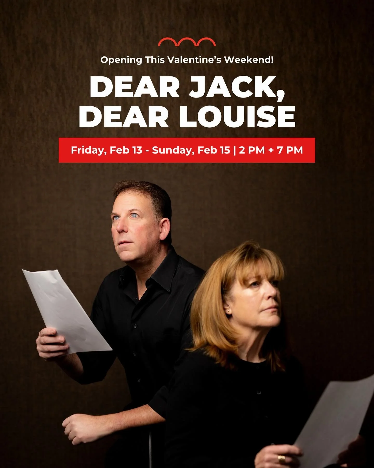 Just in time for Valentine&rsquo;s Day, Ken Ludwig&rsquo;s Dear Jack, Dear Louise makes its Long Island debut at Southampton Arts Center, presented by Center Stage. 

Running Friday, February 13 through Sunday, February 15, this intimate two-person p