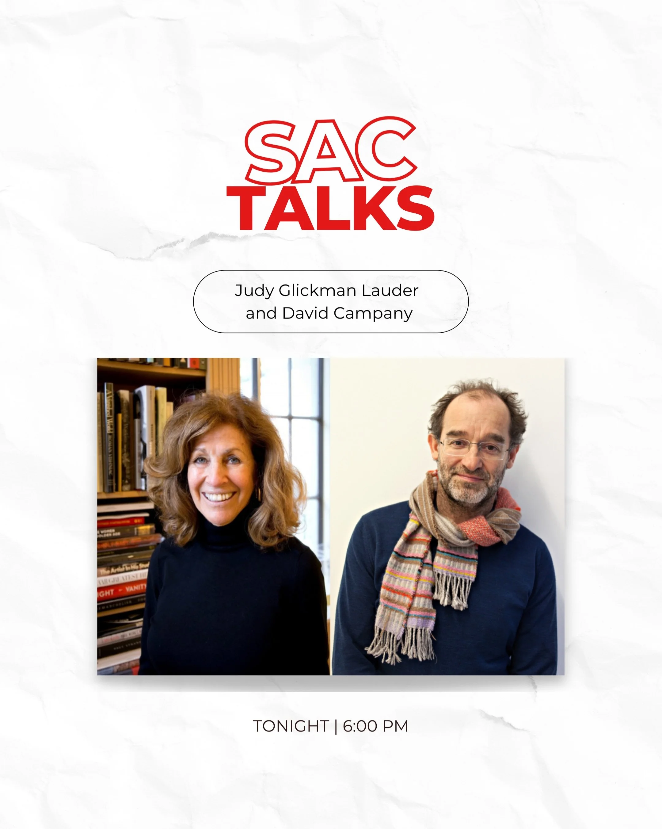 Go beyond the gallery and hear the stories behind the photographs. 📷

Tonight at 6 PM, join photographer and philanthropist Judy Glickman Lauder and David Campany, Executive Director of the International Center of Photography, for a special conversa