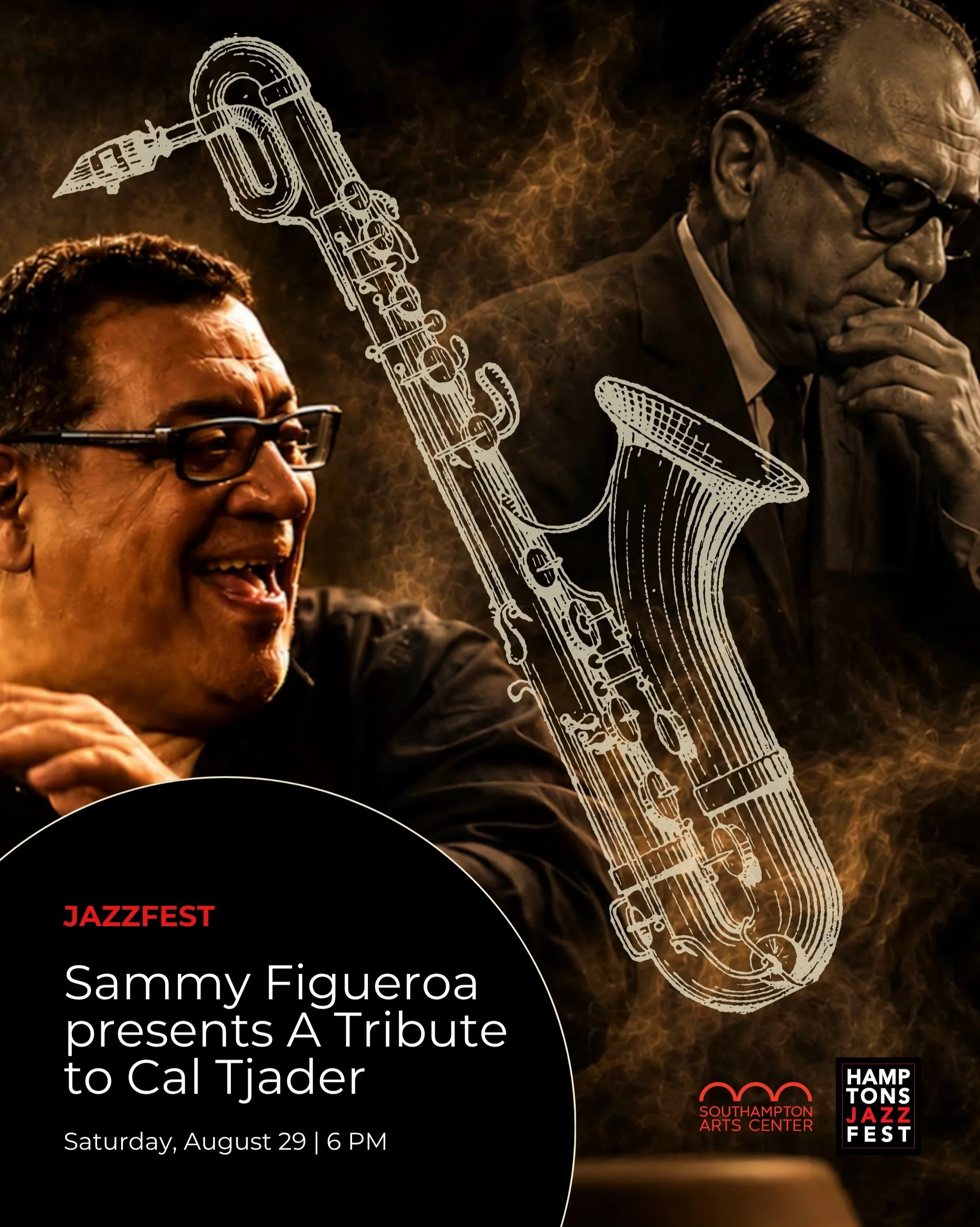 Tomorrow night! 🥁🎶

Hamptons JazzFest continues with Grammy-nominated percussionist Sammy Figueroa presenting A Tribute to Cal Tjader.

Expect Afro-Cuban rhythms, dynamic percussion, improvisation, and the timeless sounds of one of Latin jazz&rsquo