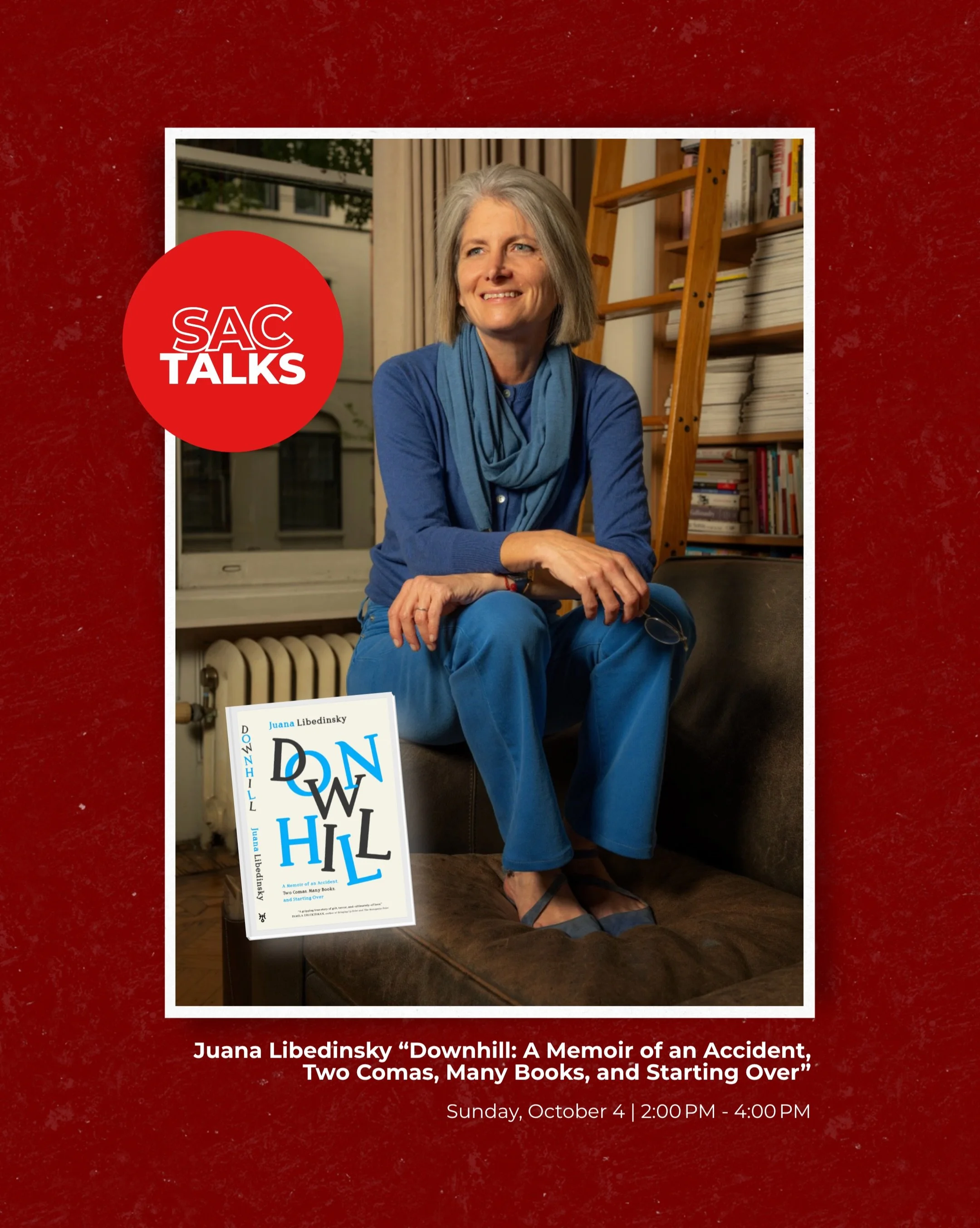 Discover Downhill: A Memoir of an Accident, Two Comas, Many Books, and Starting Over by journalist and author Juana Libedinsky. 📚

A deeply personal story of family, resilience, community, and rebuilding, Downhill traces Libedinsky&rsquo;s journey t