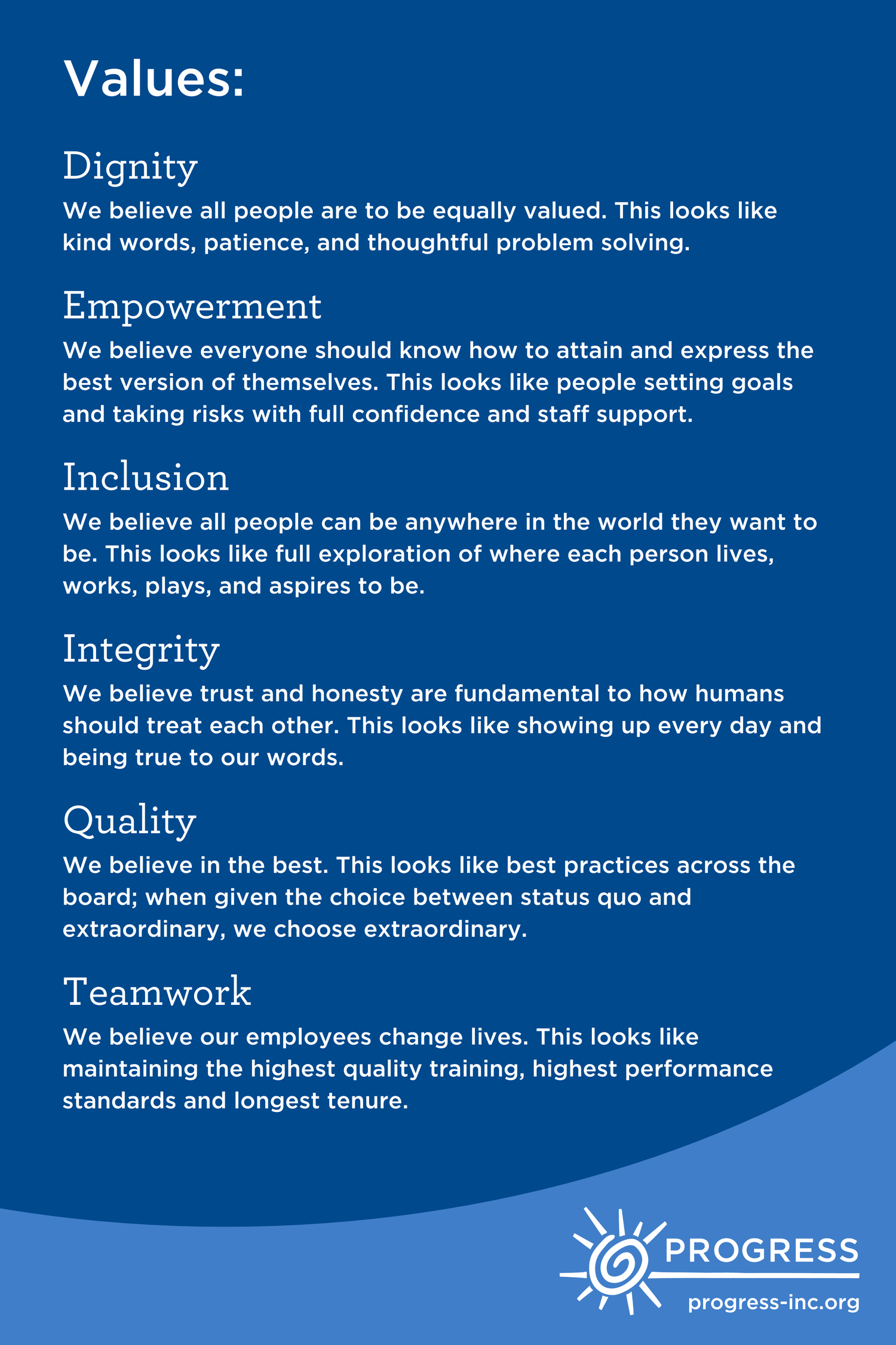 Employee Website — Progress Inc.