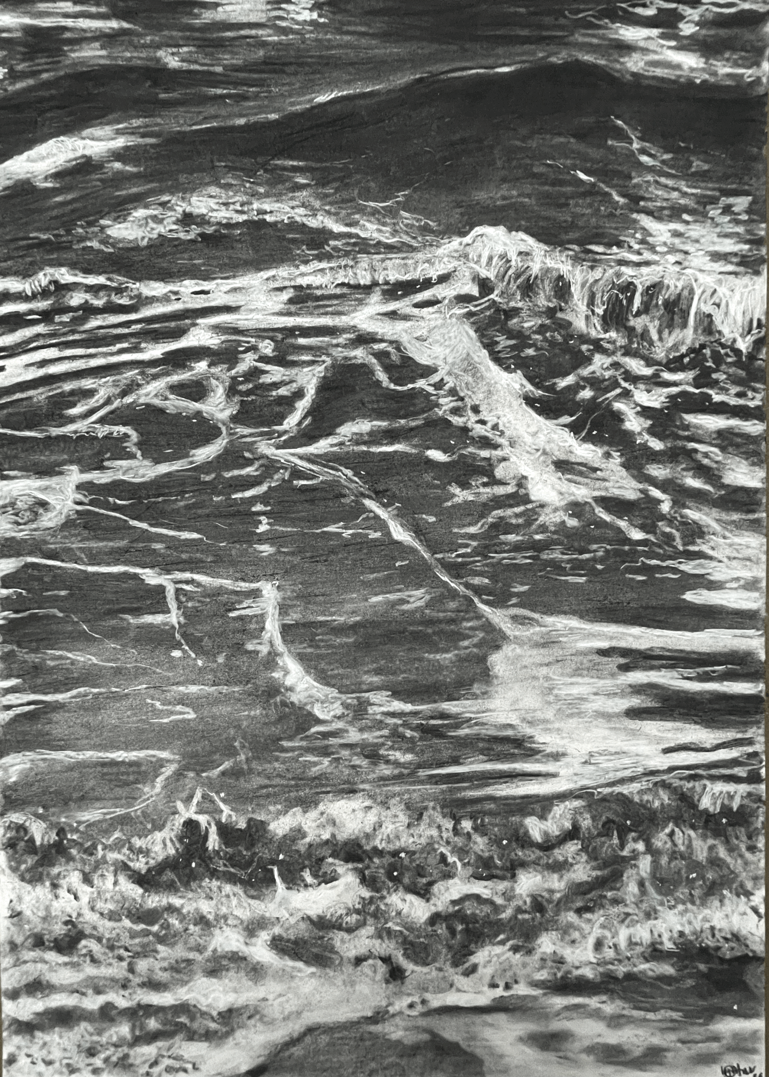 Whitstable in Charcoal 2, A1 drawing