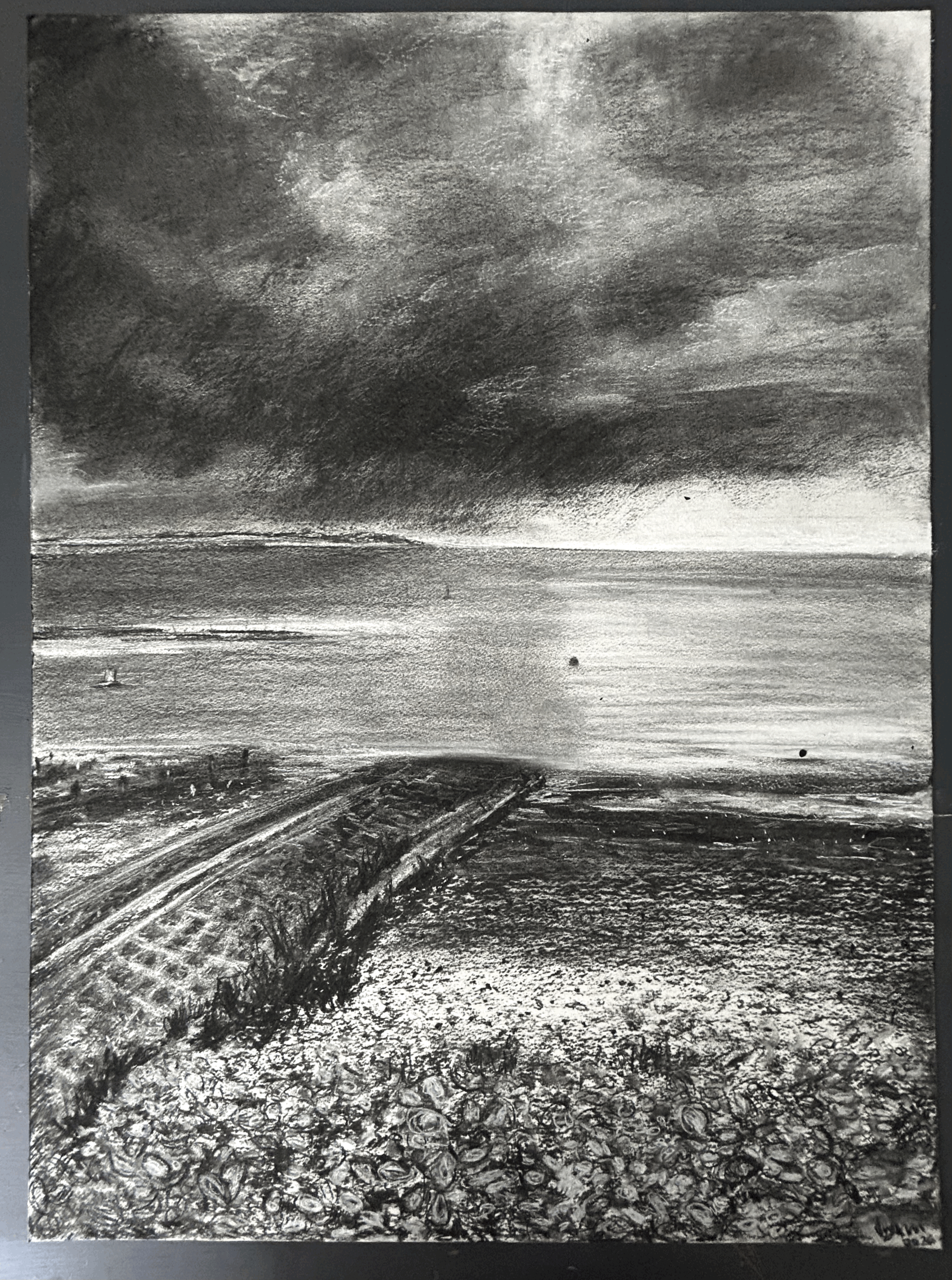 Whitstable in Charcoal, 76 x 56cm