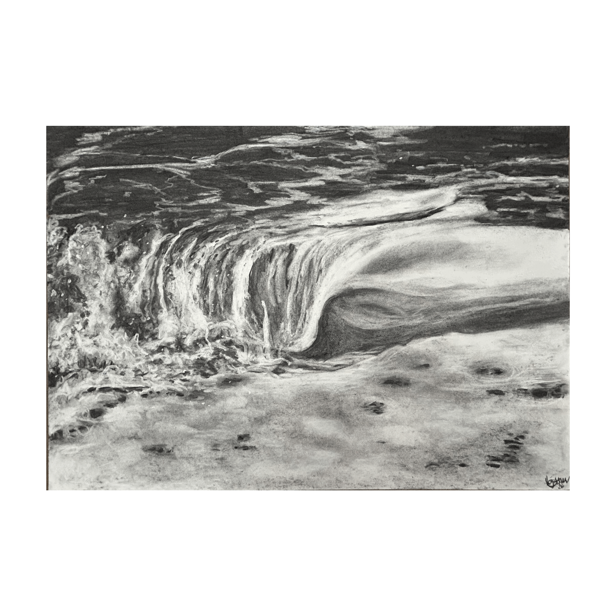 Whitstable in Charcoal 3, A1 drawing