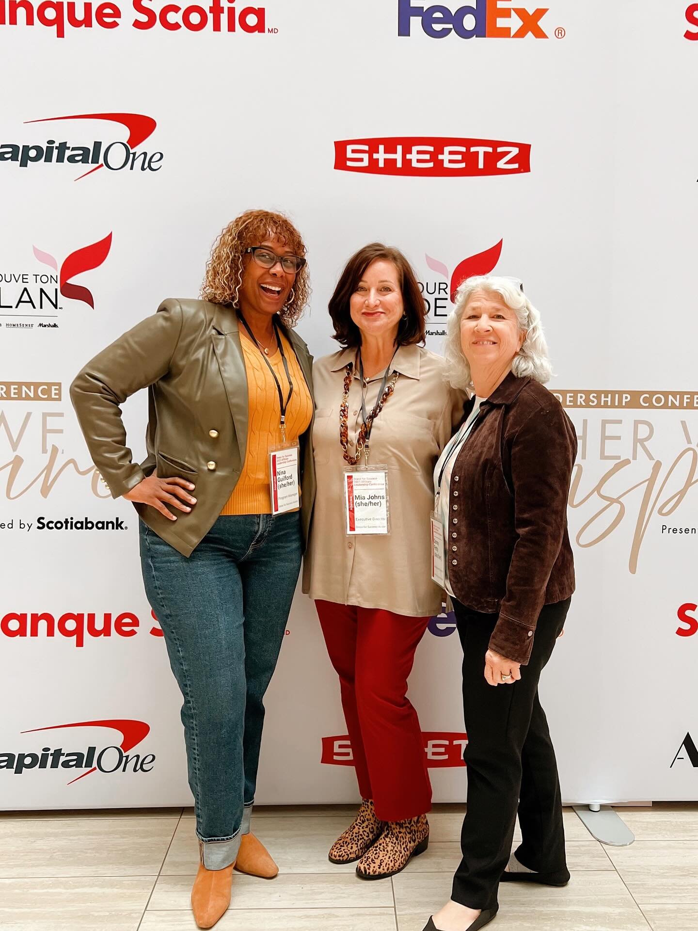 A piece of the DFSA team is in Toronto for our @dressforsuccess Worldwide Conference filled with learning workshops and exciting announcements! Sending our love from Texas to Mia, Dorey & Nina ✨