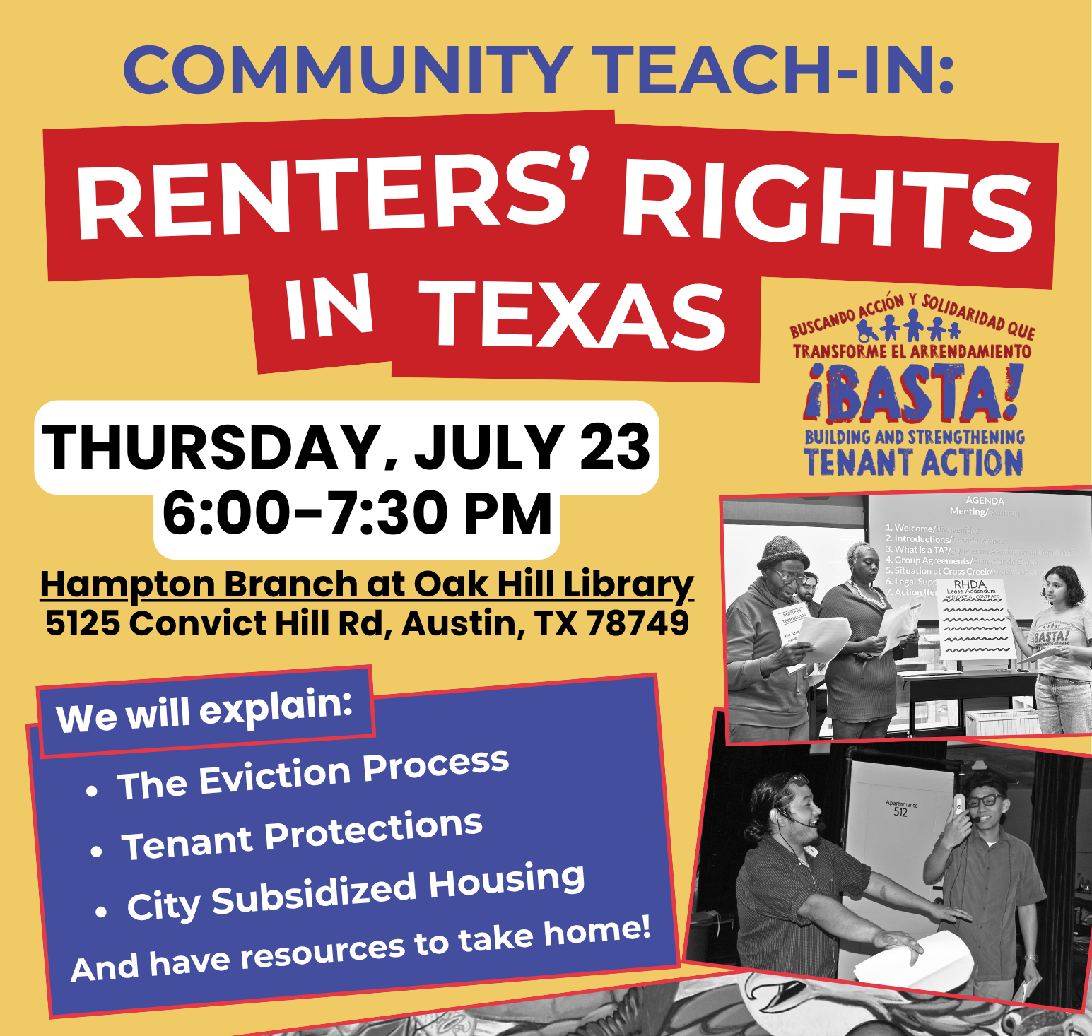 BASTA's Renters' Rights Community Teach-In Series