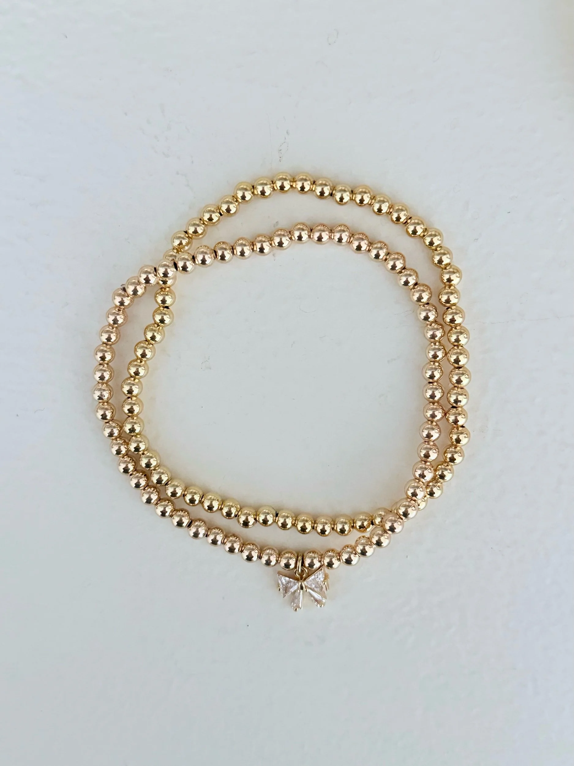 Favor of God : Gold Stretch 4mm Ball  Bracelet
