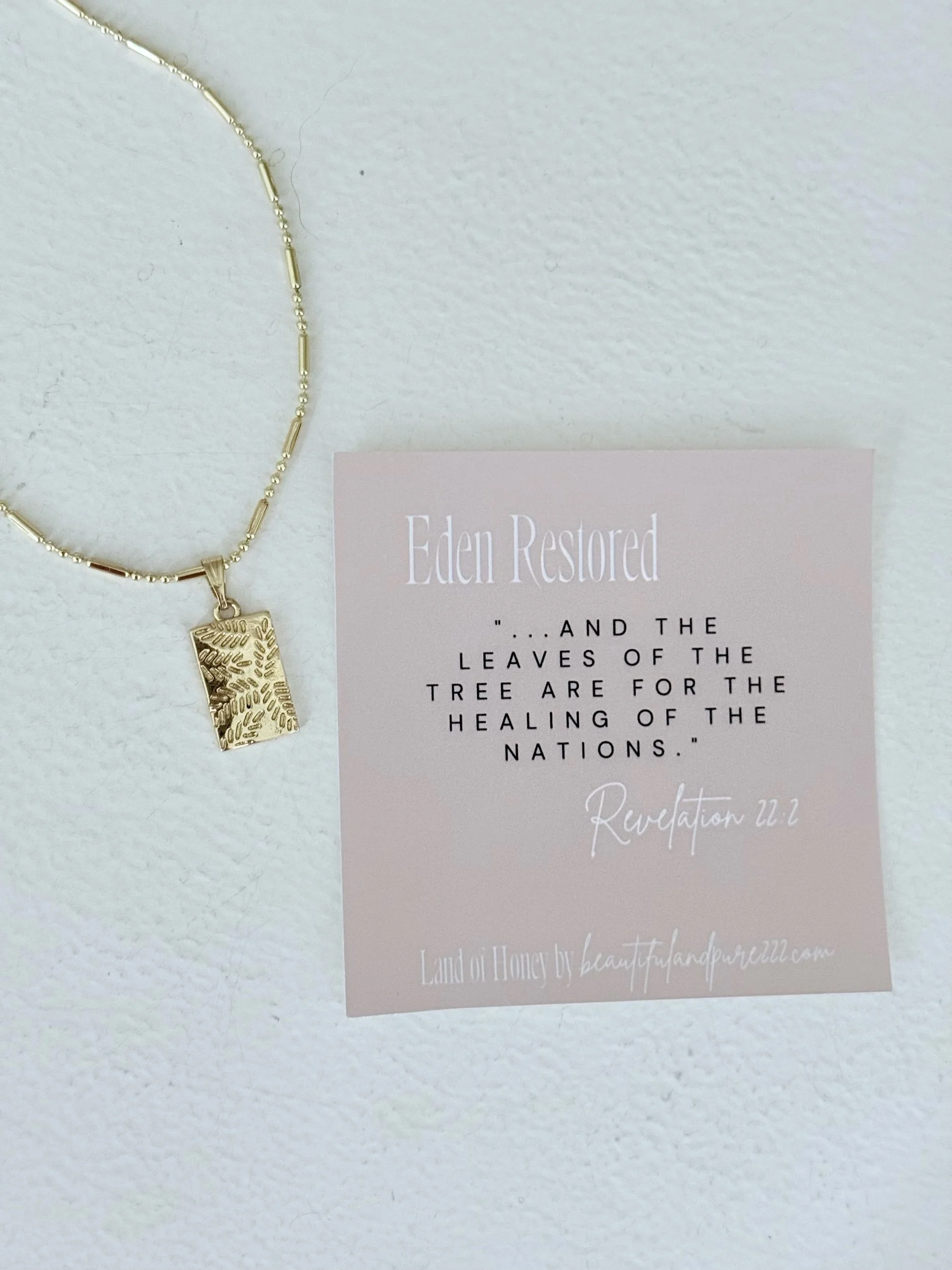 Return To Eden Leaf Pendant Necklace