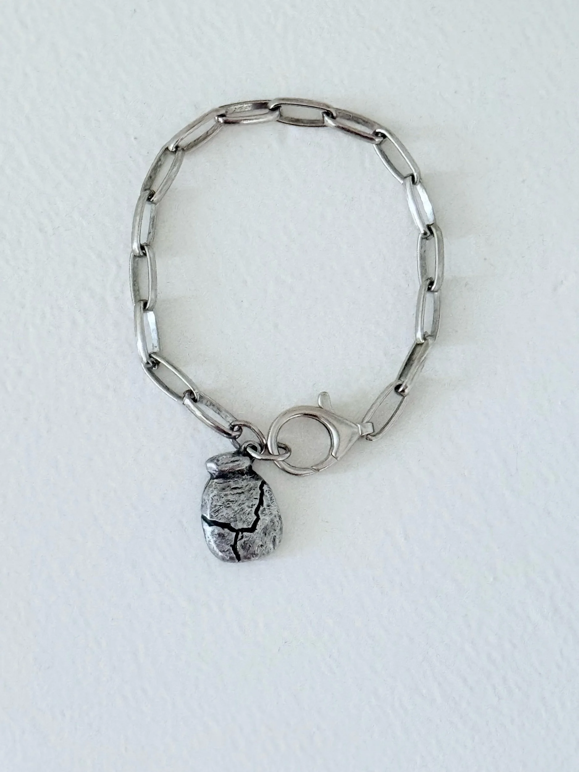 Leave Her Alone | Silver Alabaster Jar Bracelet