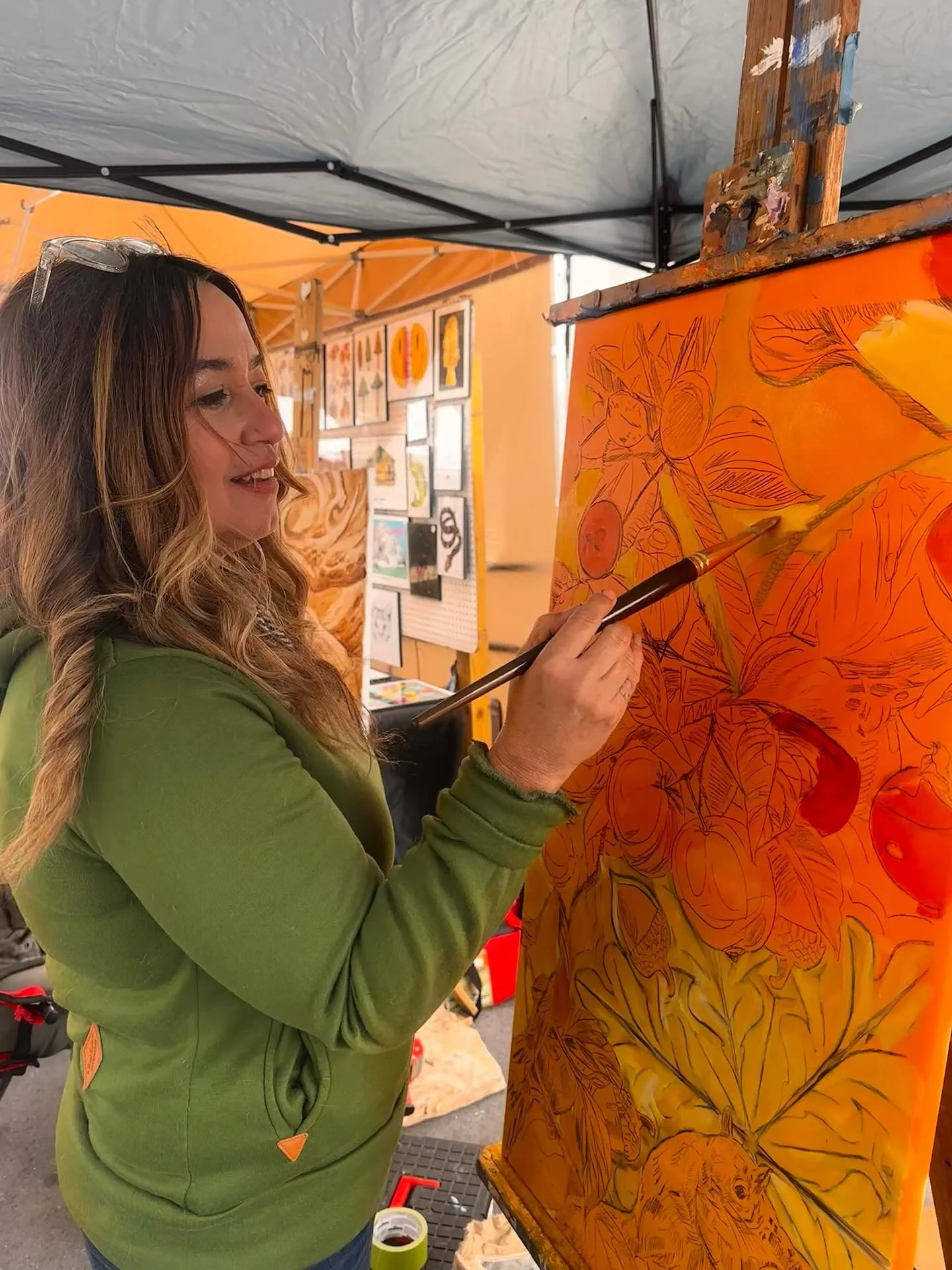 Painting live at Glacier Feat yesterday.