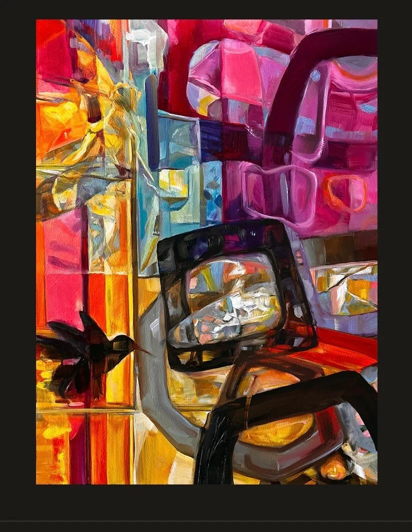 This was one of my favorites that I painted in 2025. I just enjoyed responding to the color, shapes and letting it take me on many different tangents of possibilities. 
Expand 18x24&rdquo; 2025 
You can see it up close and zoom in at this link 
https