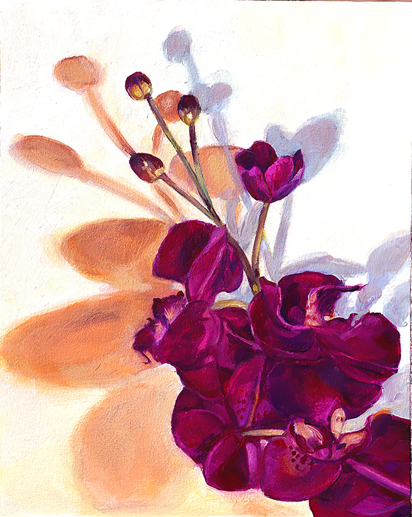 Purple Orchids, 9x12" 2023