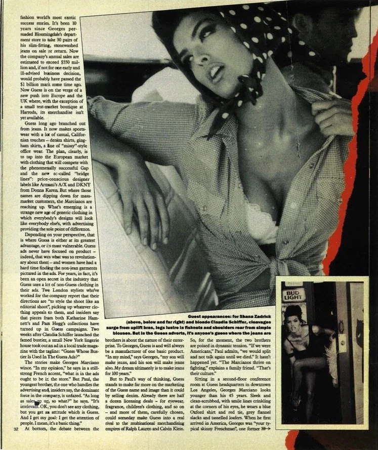 GUESS WHO?: Read The Sunday Times Magazine Article with Paul Marciano from 1992