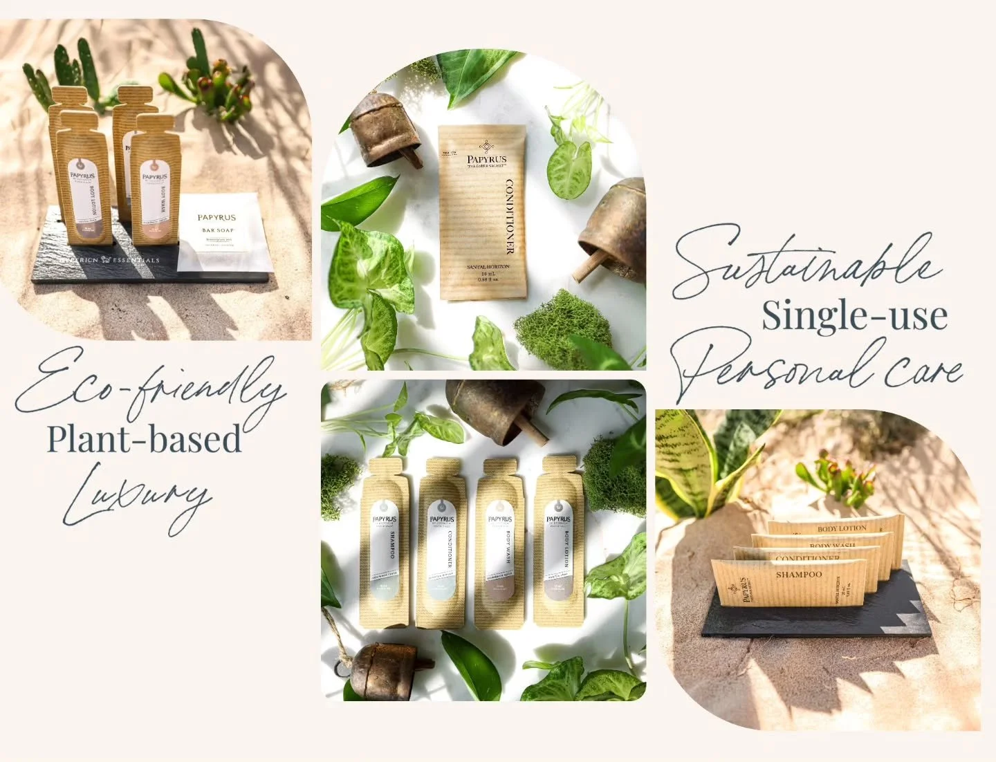 Hyperion Essentials crafts bath and body essentials for the world&rsquo;s most discerning travelers, using our proprietary, sustainable, paper packaging.  Designed for single-use, our eco-friendly products deliver the indulgent, calming experience lu