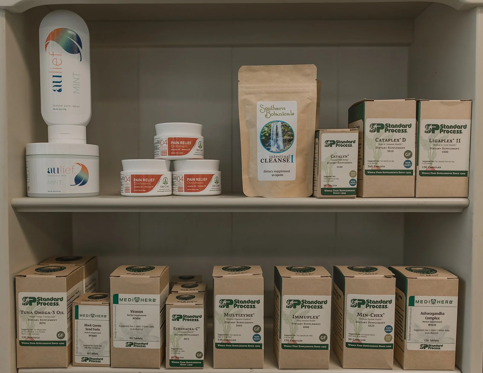 We proudly offer Standard Process and Southern Botanical supplements to support your wellness goals.
