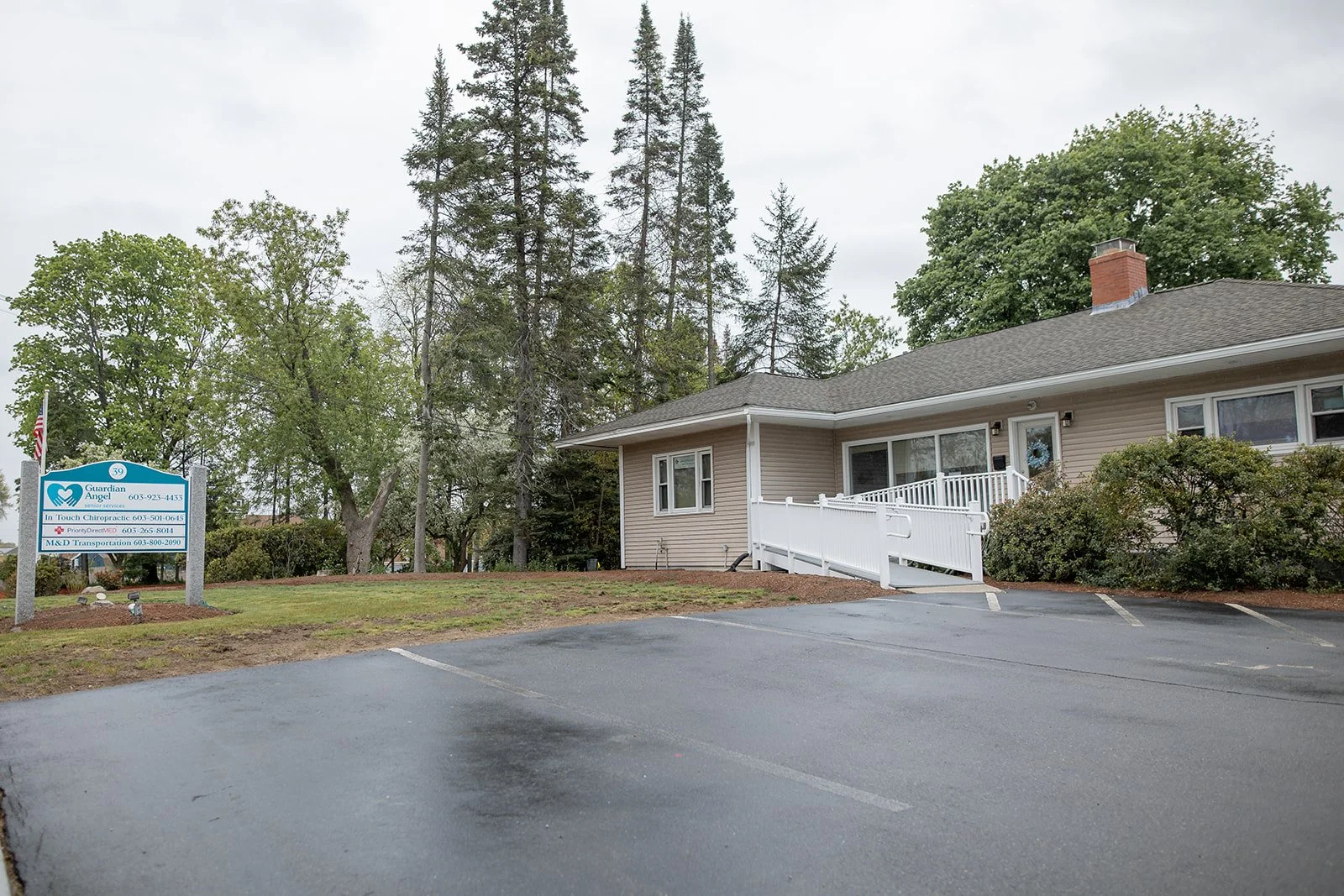 Look for us directly off the main road  (39 South River Road, Bedford NH).  We are in the back!