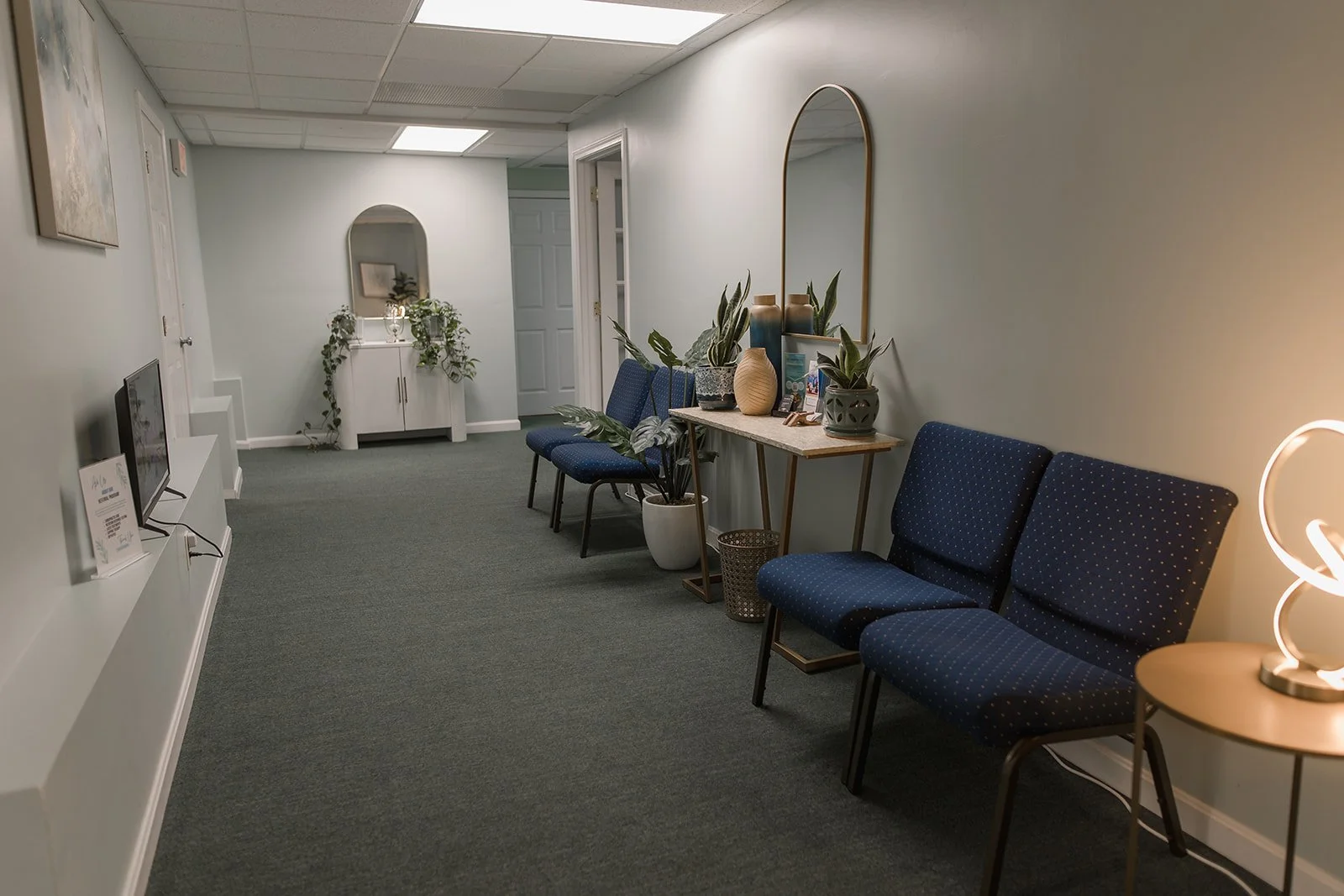 Relax for a quick moment before you head in for your adjustment