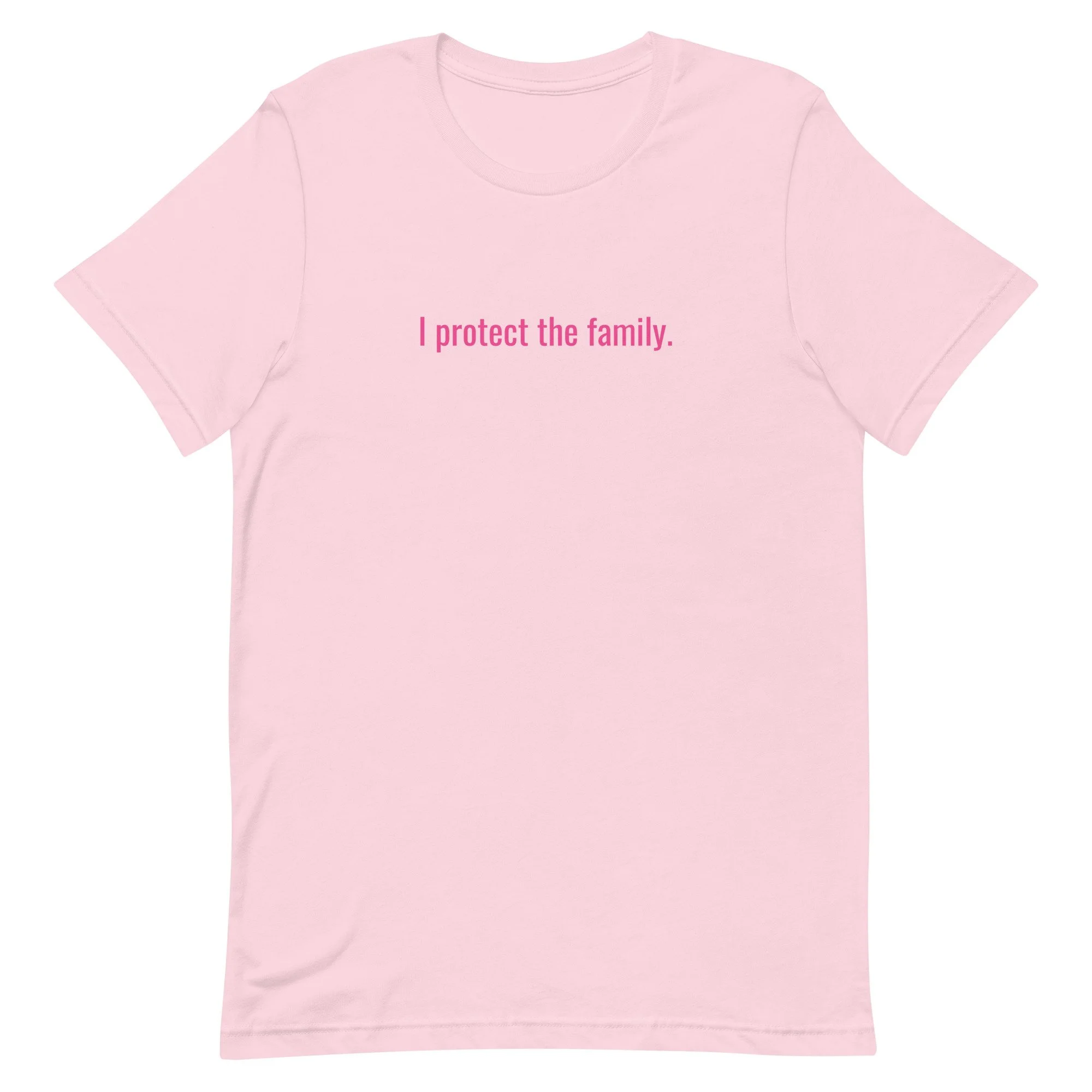 I Protect the Family T-shirt by Disobedient Daughters in Soft Pink — Self-care shirts that make a statement
