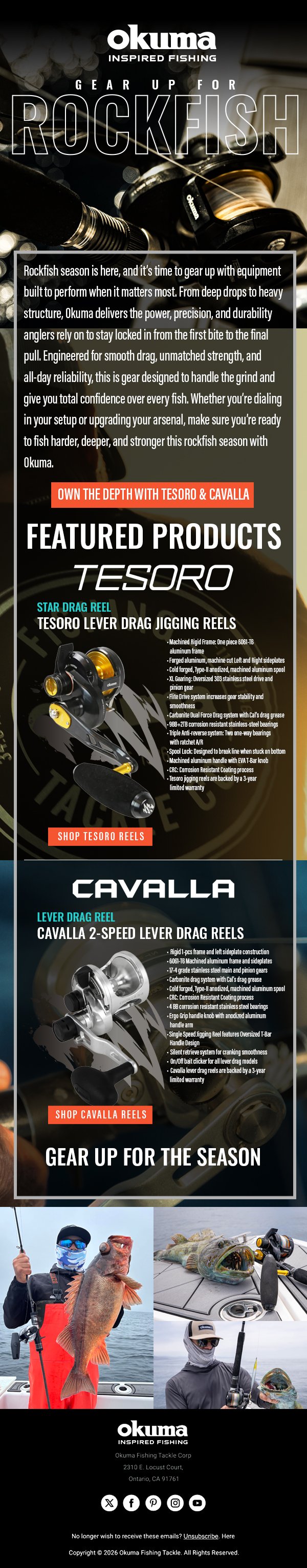 Okuma Fishing Email Design