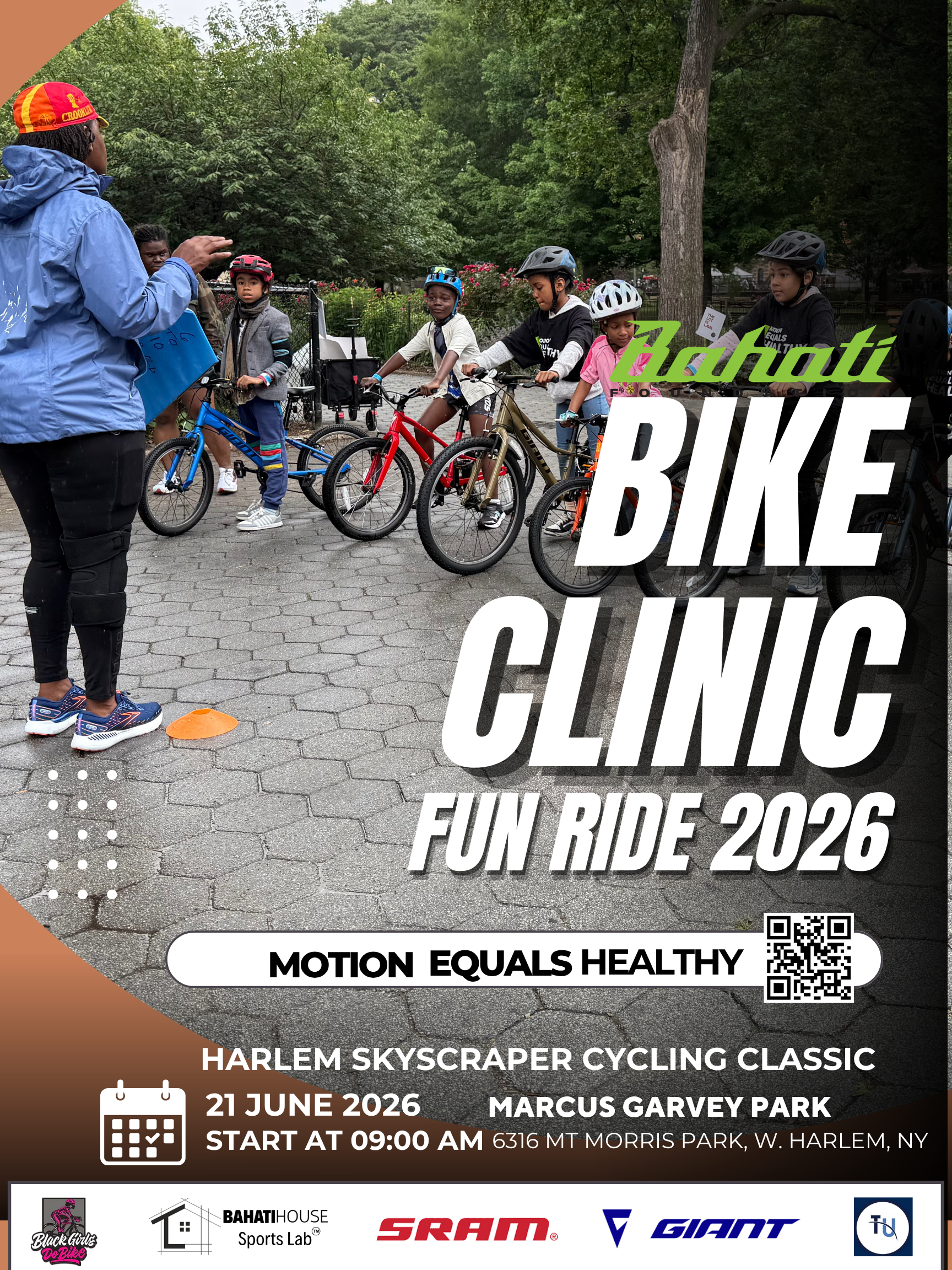 Motion Equals Healthy – NYC Bike Clinic &amp; Community Ride Series