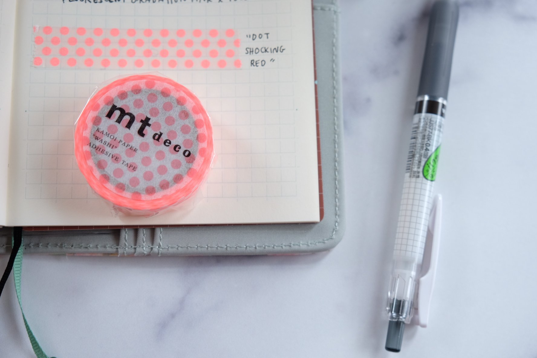 "Dot Shocking Red" MT Deco Washi Tape
