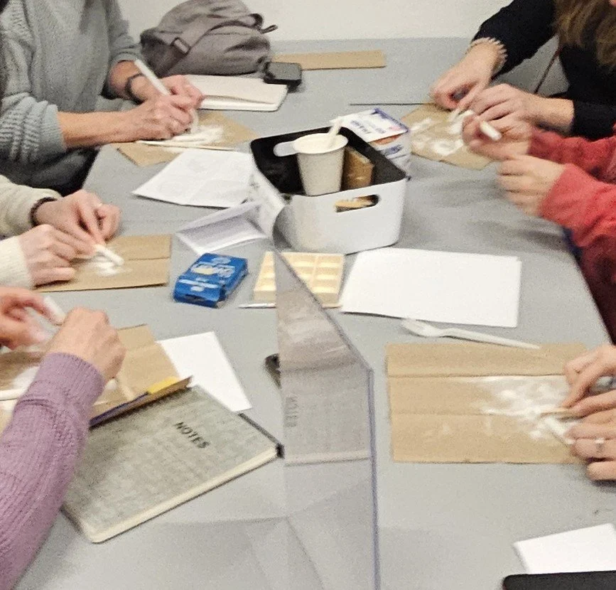 Teachers Professional Development Chalk Carving Activity- key lesson focus appropriation & cultural appropriation.