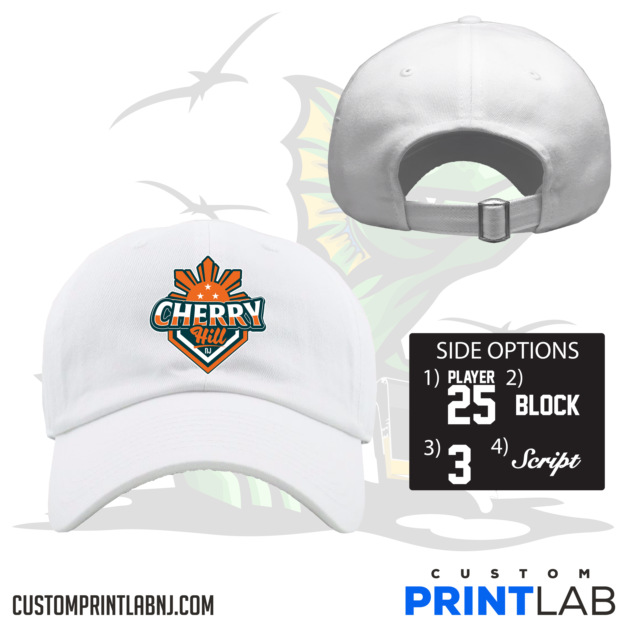Cherry Hill Dad Hat White.png