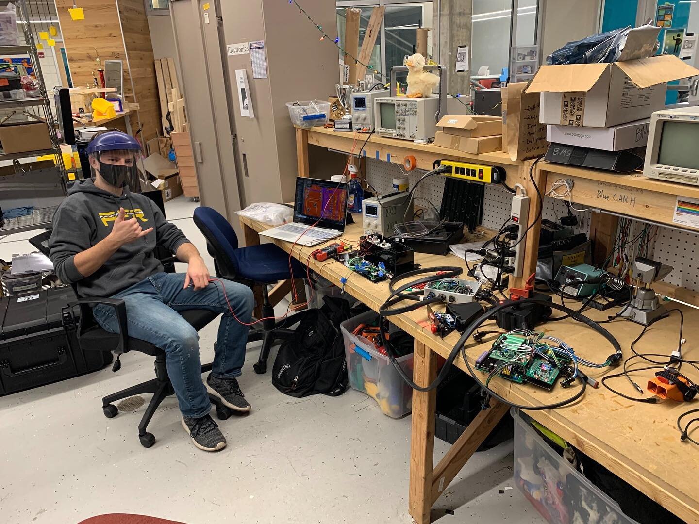 Our electronics sub-team is back in the shop and ready to tackle the upcoming year!
 
 
#purdueuniveristy #purdueengineers  #formulasae #formula #electricracing #fsae #racecar #racing #engineering
