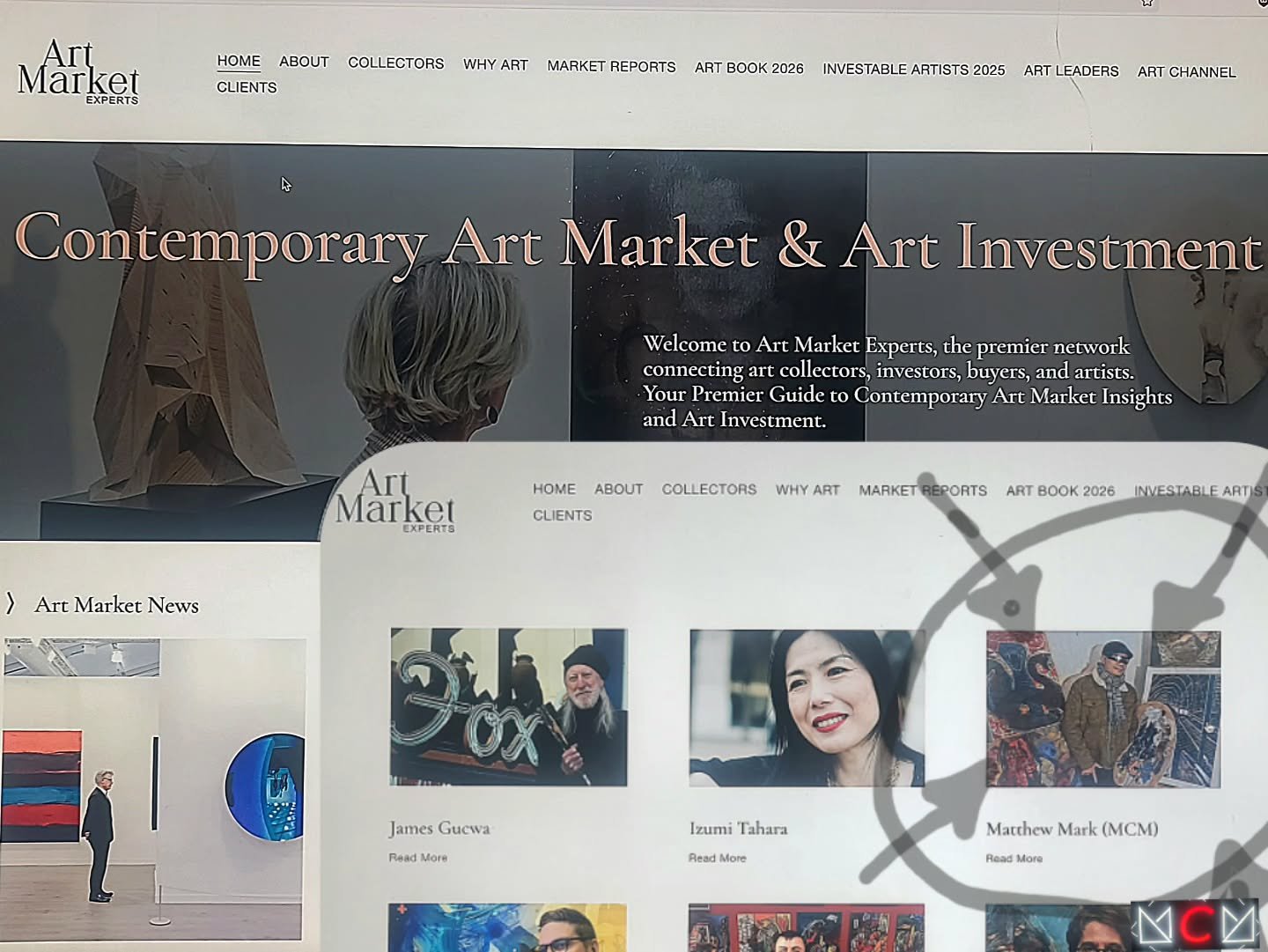 Featured for an article on Art Market Experts website and organization. Thank you for the complementary bonus. Website on art collecting, investing in contemporary artists, networking, and connecting in the global art market. Check them out anytime. 