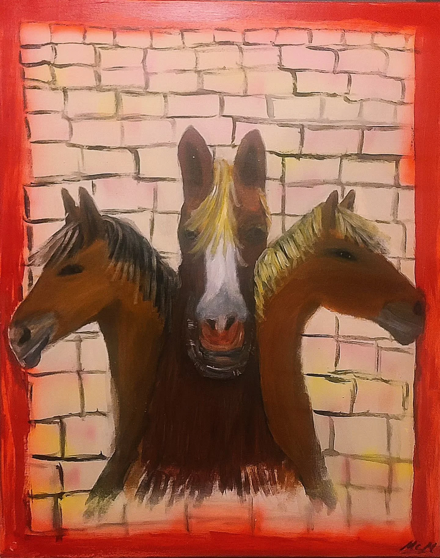 New painting. Calling it HORZES. This year's zodiac sign from lunar new years is the horse. The horse  represents strength, bravery, resilience, and independence. Lets see what 2026 unfolds as it should be a year of shifting, a transformative year th