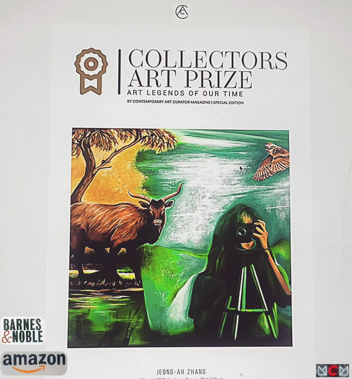 2026 begins with my artwork featured for this publication in regular or hardcover edition " Collectors Art Prize" Art Legends of our Time. Was awarded this back in the summer 2025 but the publication is available Jan 2026. Out now on their 