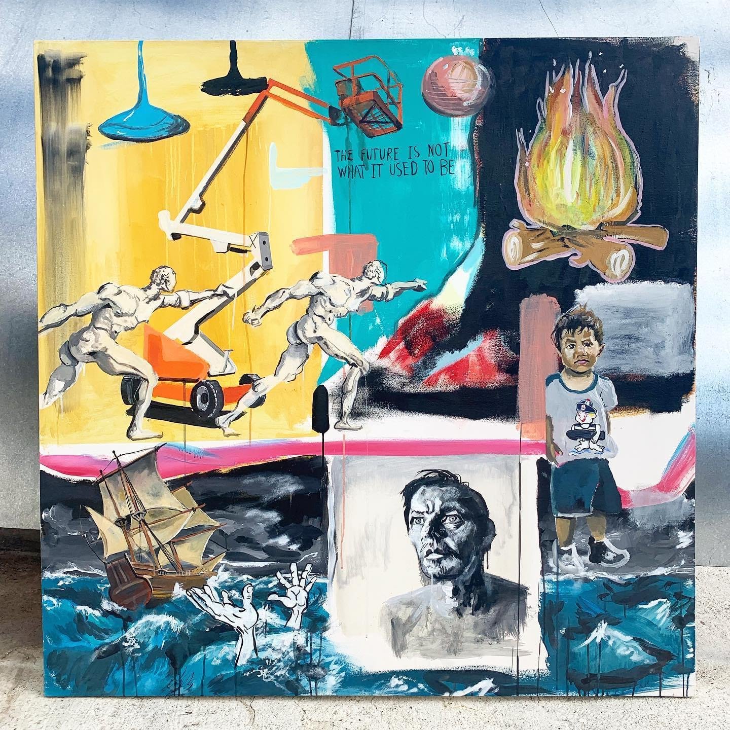 SOLD El futuro no es lo que solía ser, 2020
Acrilico sobre tela
150 x 150cm