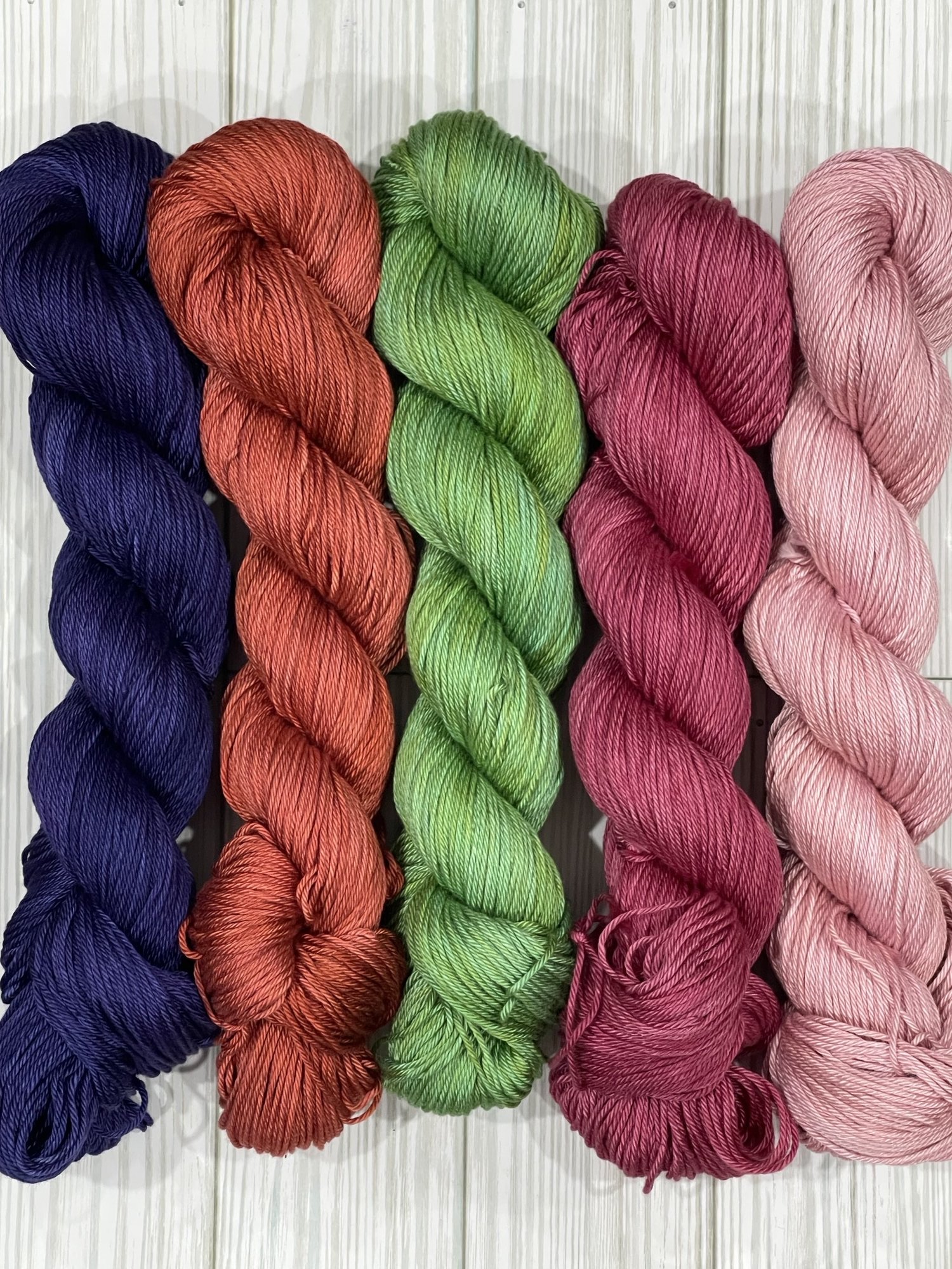 Added New Cotton Colors - Left to Right:
Night Sky | Spiced | Plant Mom | Craisin |  Rosie