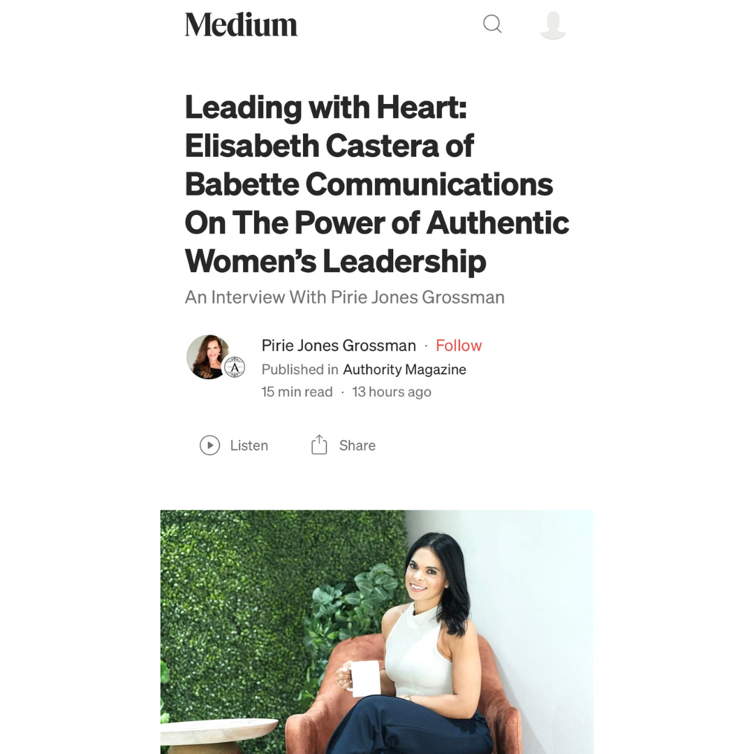 Feature in Medium: Leading with Heart—The Power of Authentic Women's Leadership