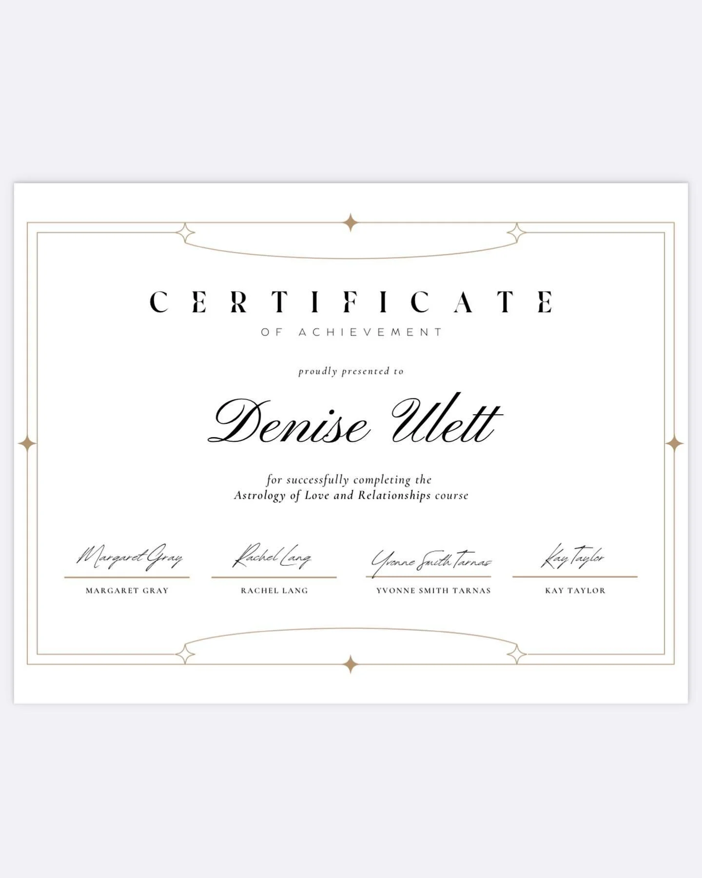 I am officially certified! 💪🏼 I just finished a year long certification course called &ldquo;The Astrology of Love and Relationships&rdquo;! Although I have been studying for 20 years this course brought all my astro-knowledge together and tied a b