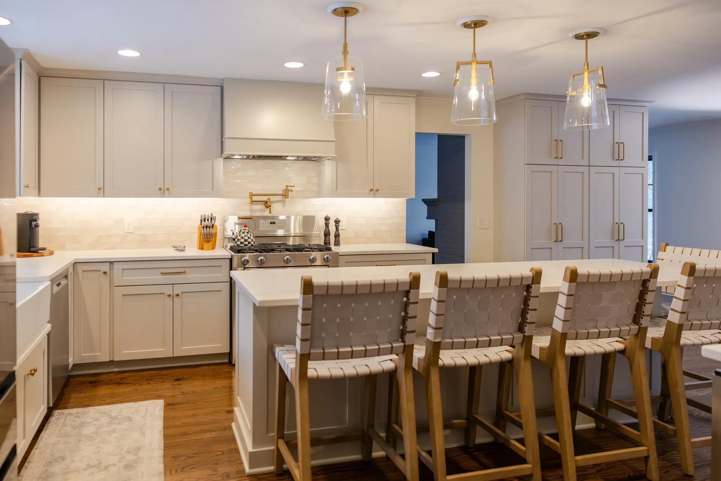 One of our favorite Upper Arlington projects — a complete kitchen transformation on Langport with a new island and custom built-ins.