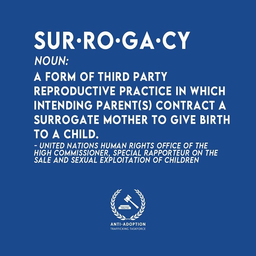 Surrogacy is the new front for adoption trafficking. Continuing the legacy of legalized human trafficking, surrogacy comes with a higher price and fewer barriers.

Trafficking through surrogacy aims to solve the issue of where to place the millions o