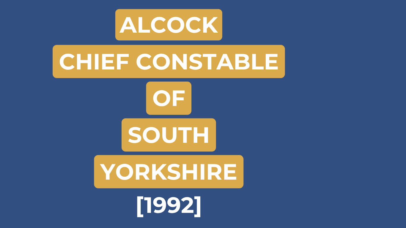 Alcock v Chief Constable of South Yorkshire [1992] 1 AC (HL)