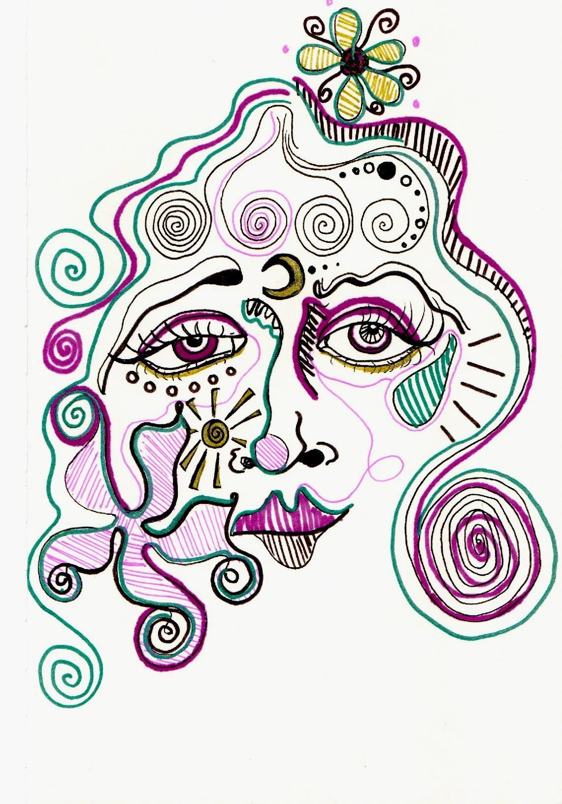 Swirl lady