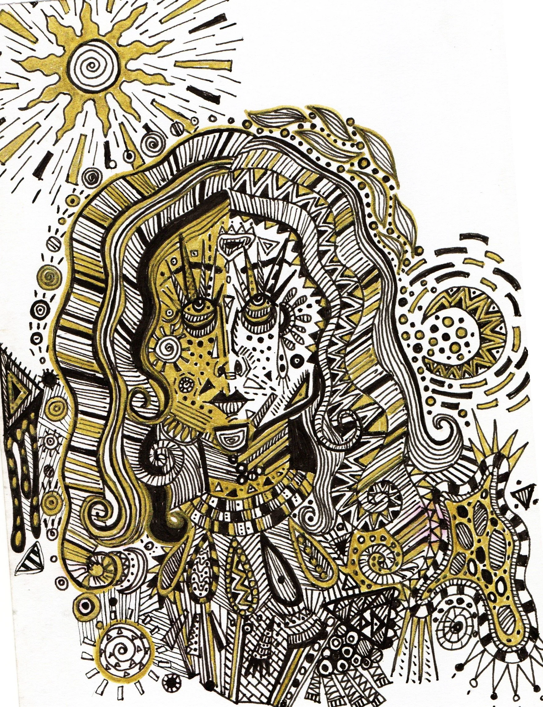 Sun and moon lady