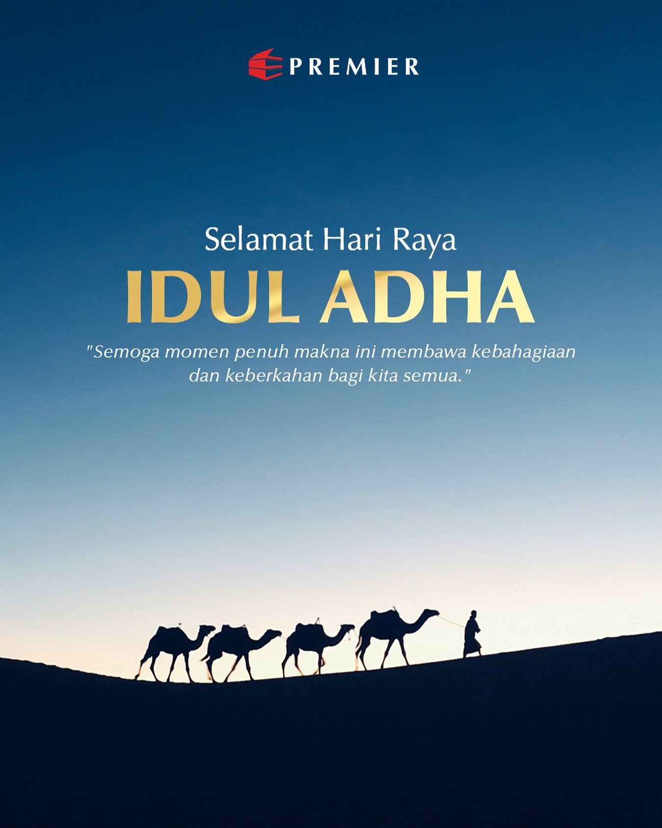 Selamat Hari Raya Idul Adha 1446 H. Semoga semangat berkurban membawa keberkahan dan kebahagiaan untuk kita semua.
#PremierQualitasIndonesia #IdulAdha1446H